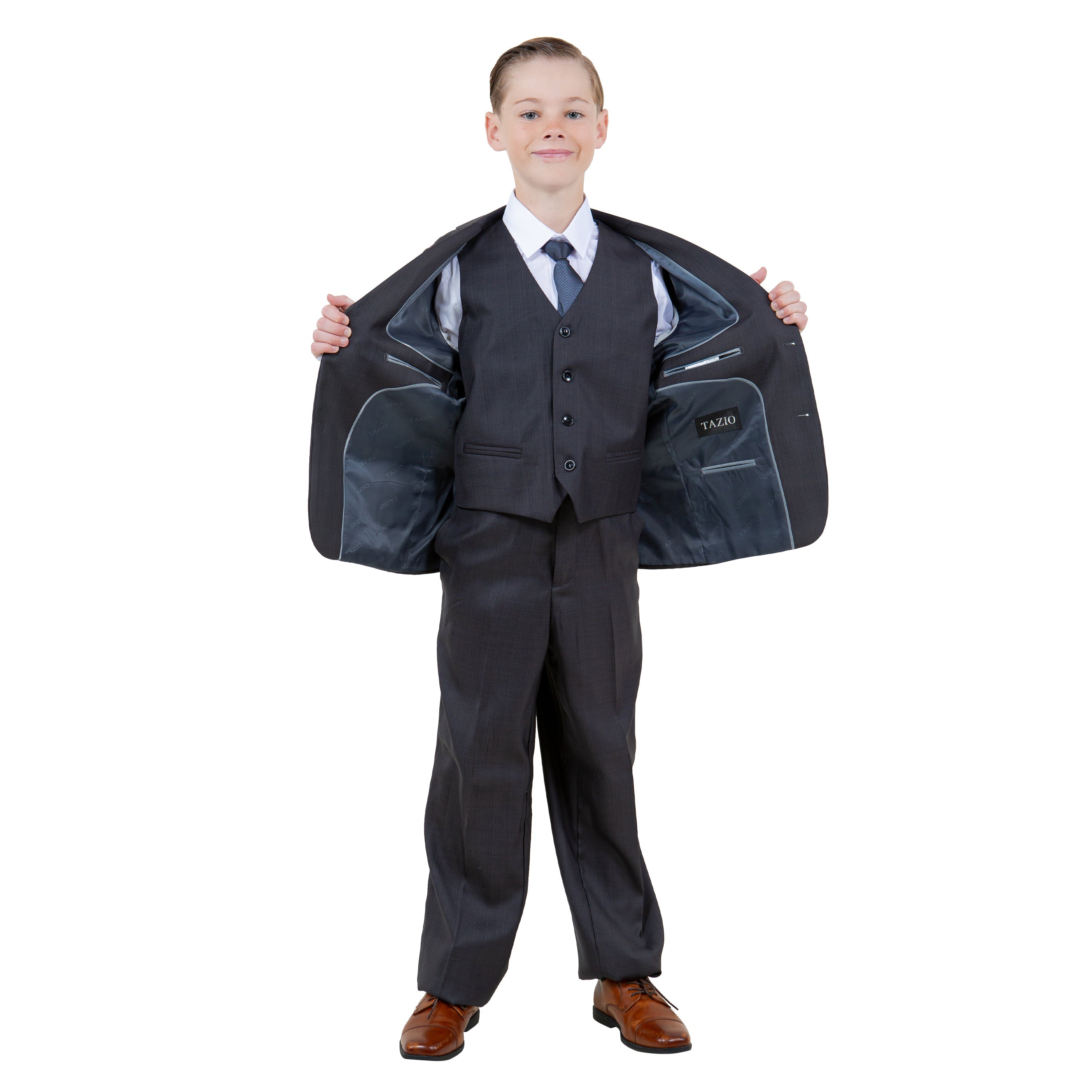 Tazzio Boys 5pc Solid Suit Set 5PCs