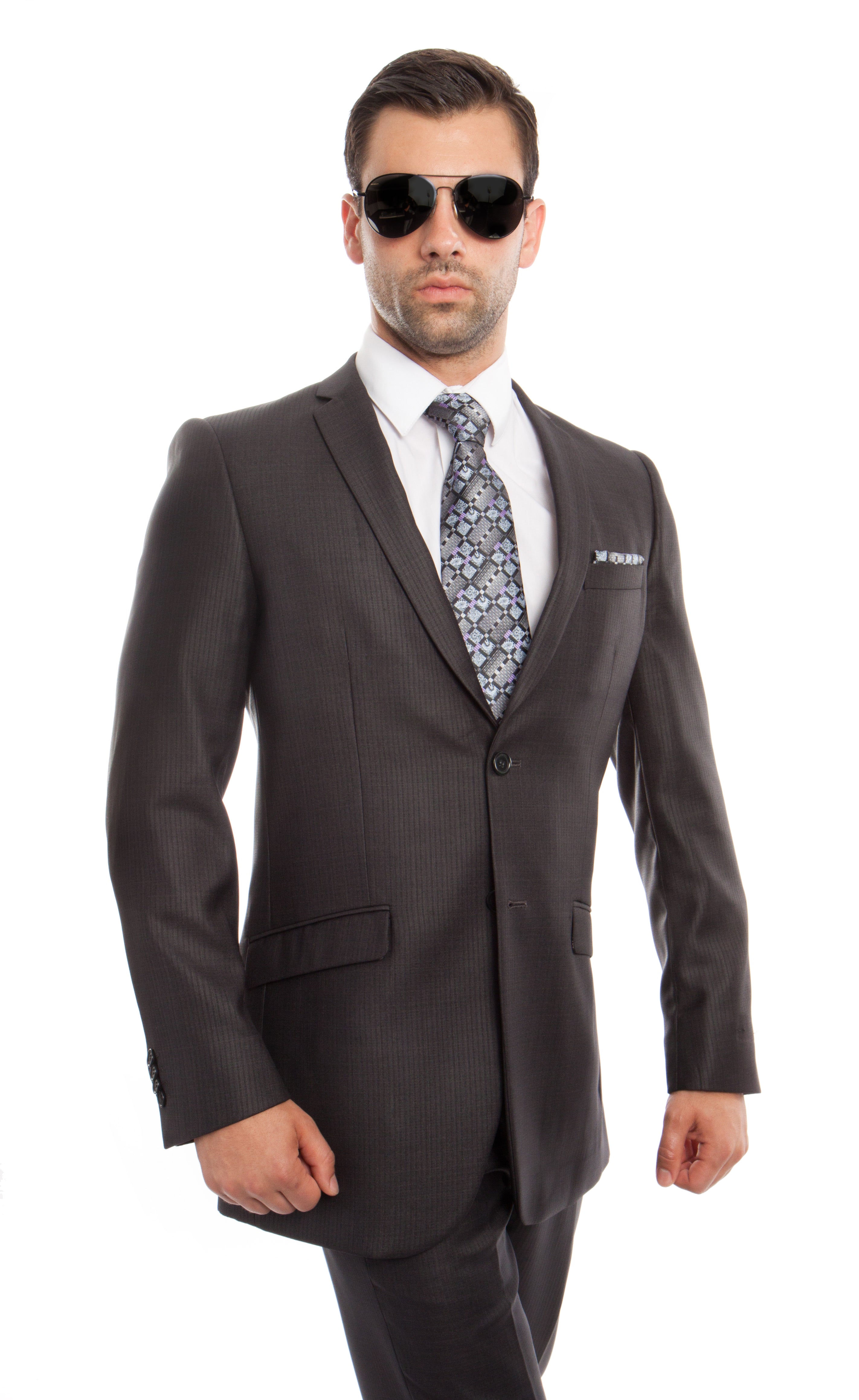 Black 2-PC Slim Fit Performance Stretch Suits