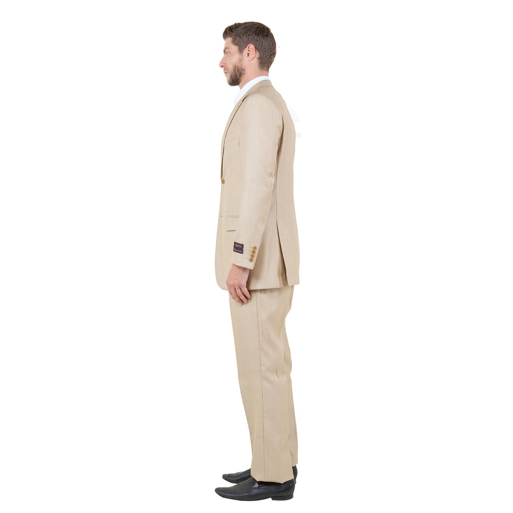 Gray Solid Shiny Sharkskin 3-PC Regular Modern Fit Suits