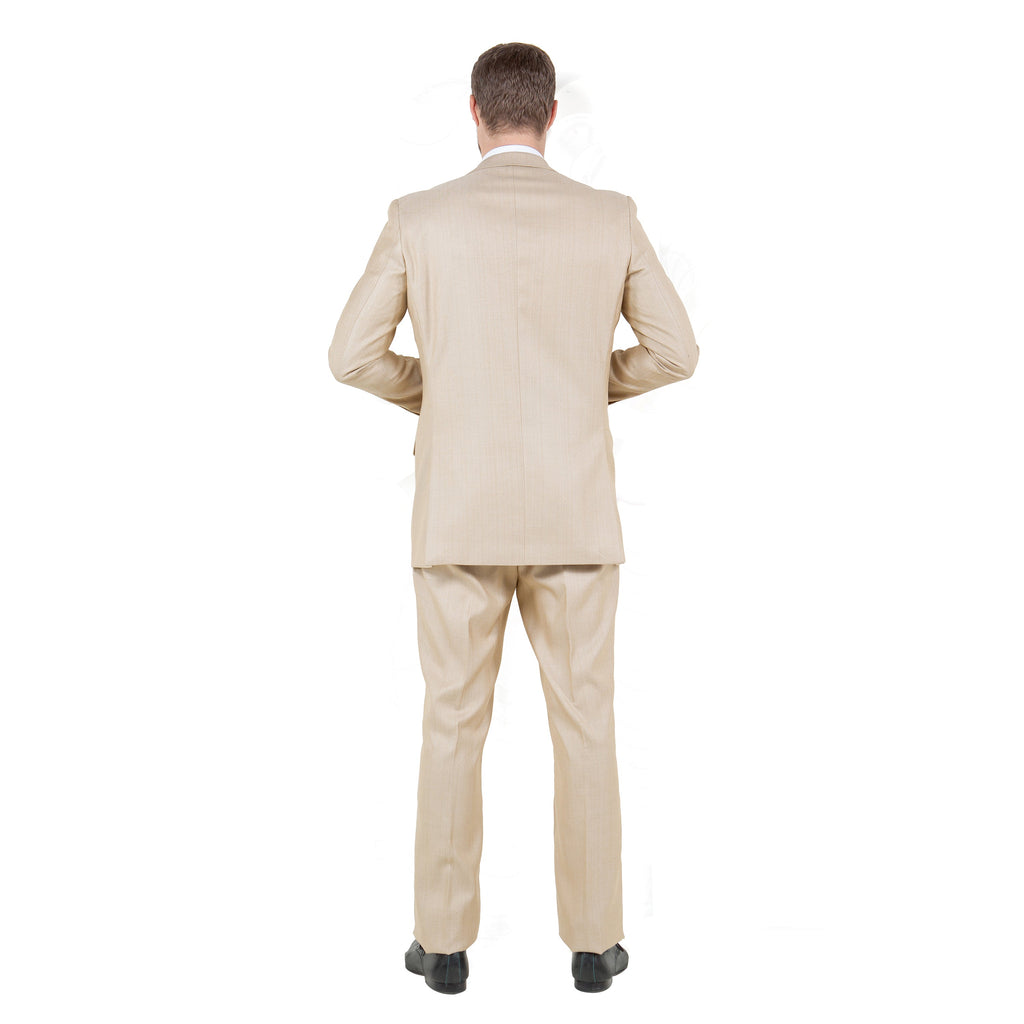 Gray Solid Shiny Sharkskin 3-PC Regular Modern Fit Suits