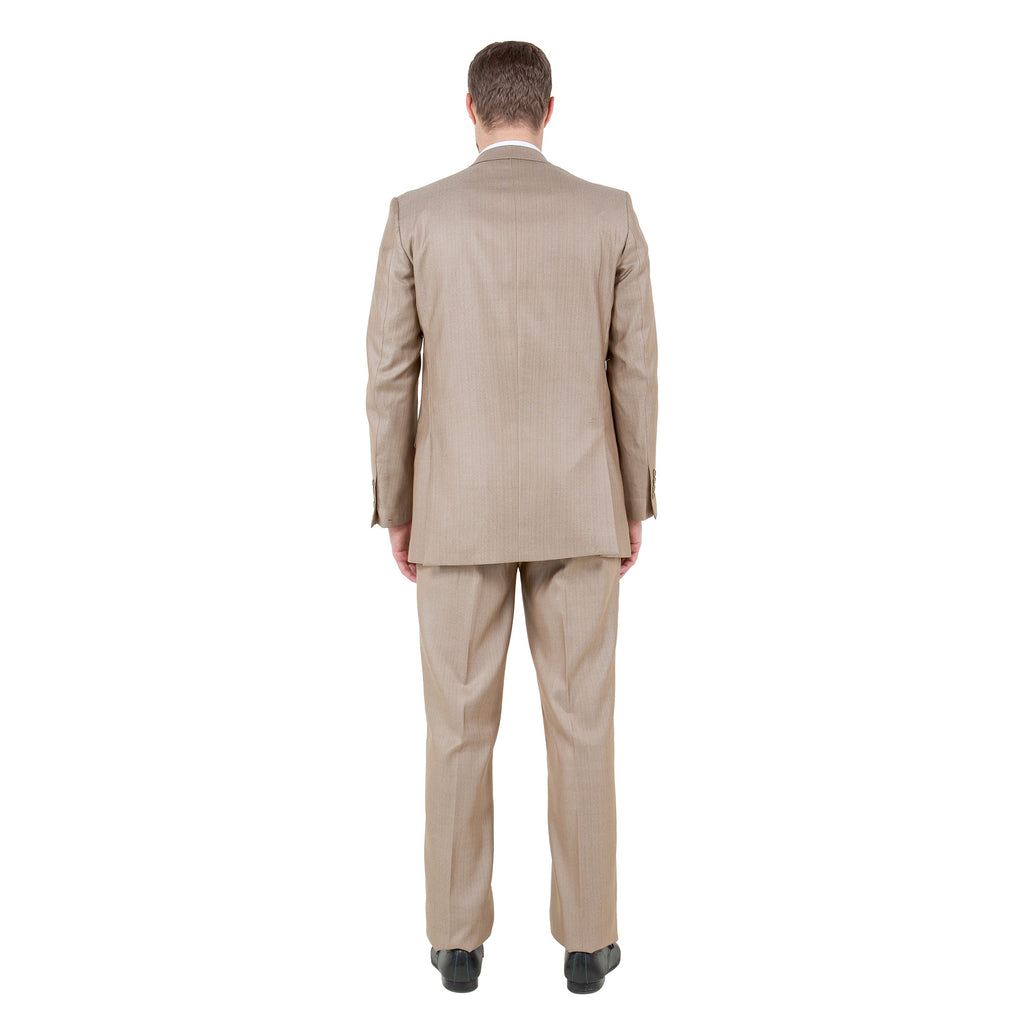 Gray Solid Shiny Sharkskin 3-PC Regular Modern Fit Suits