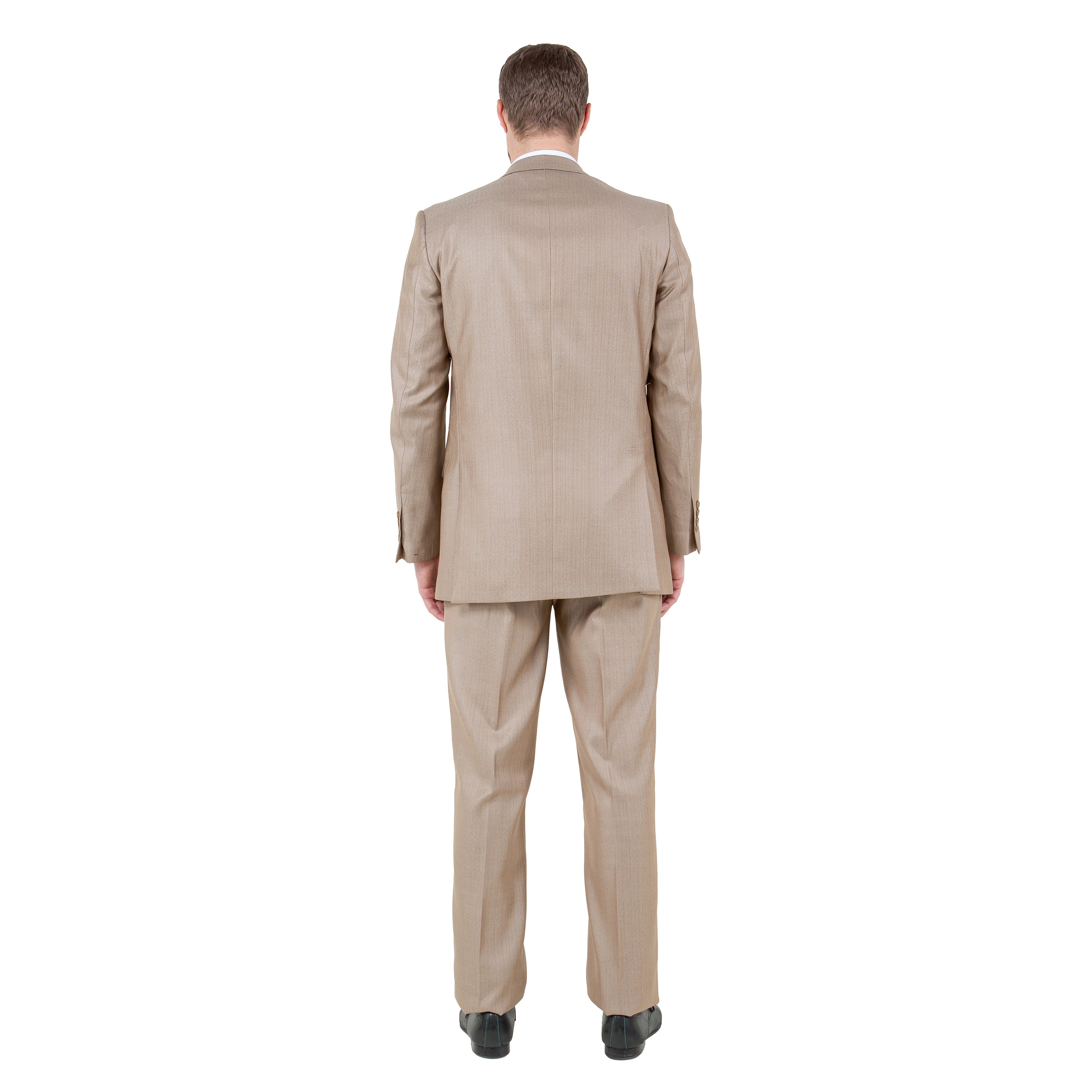 Gray Solid Shiny Sharkskin 3-PC Regular Modern Fit Suits