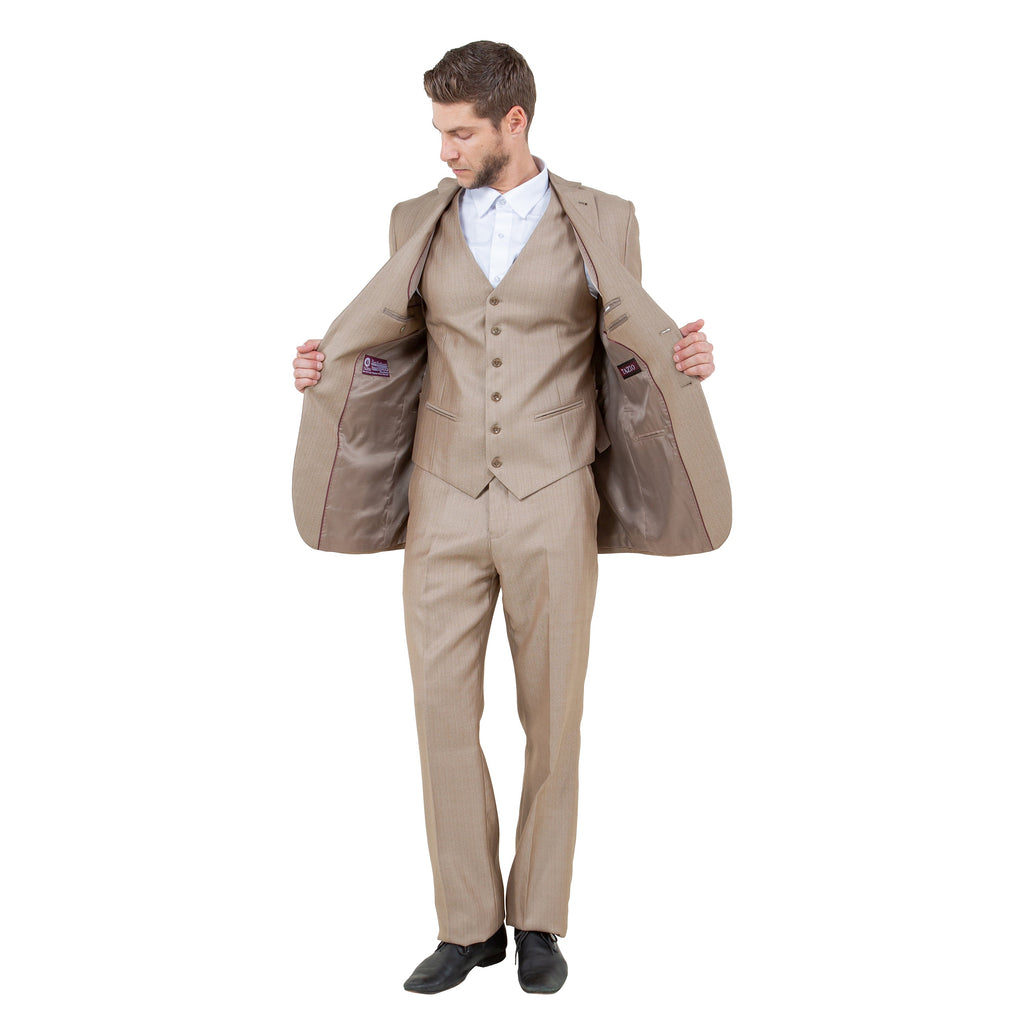 Gray Solid Shiny Sharkskin 3-PC Regular Modern Fit Suits