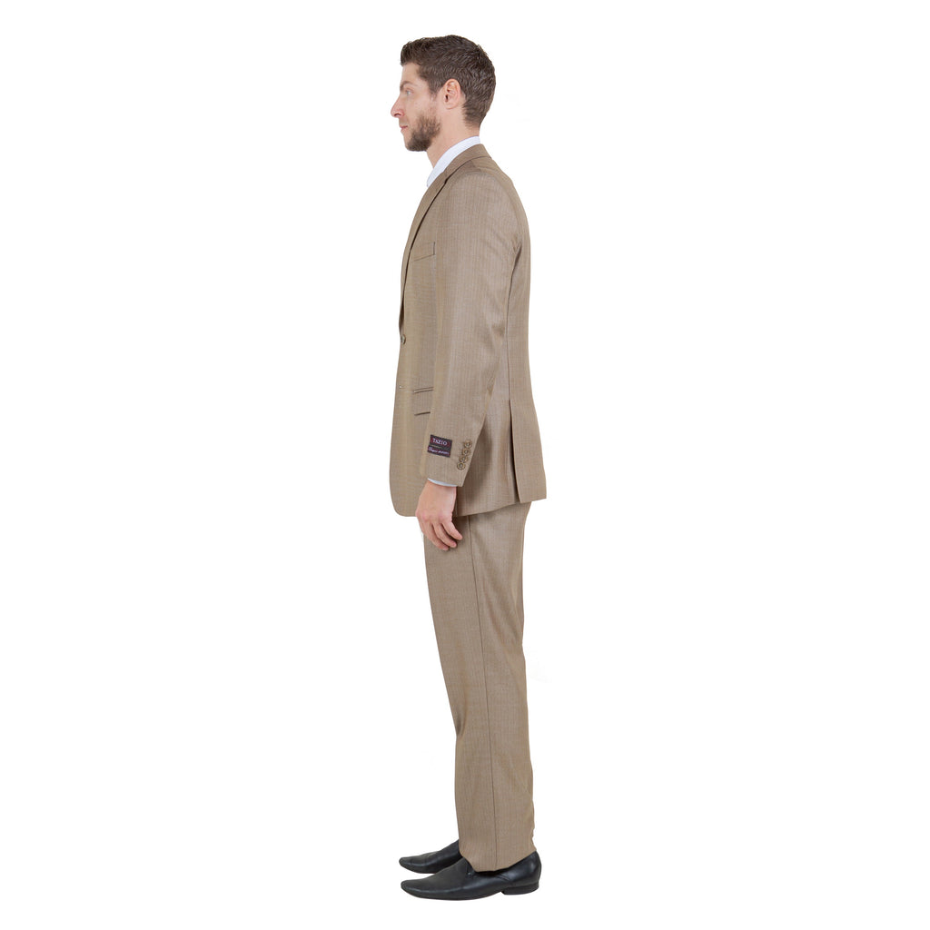 Gray Solid Shiny Sharkskin 3-PC Regular Modern Fit Suits