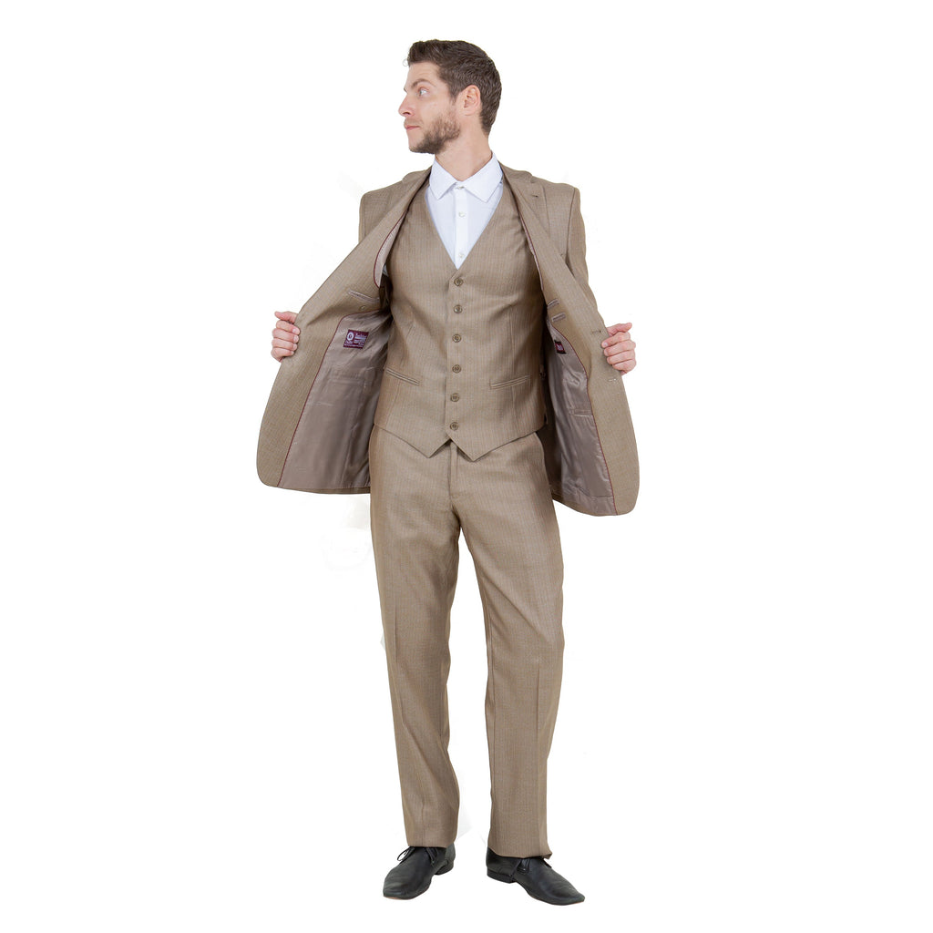Gray Solid Shiny Sharkskin 3-PC Regular Modern Fit Suits