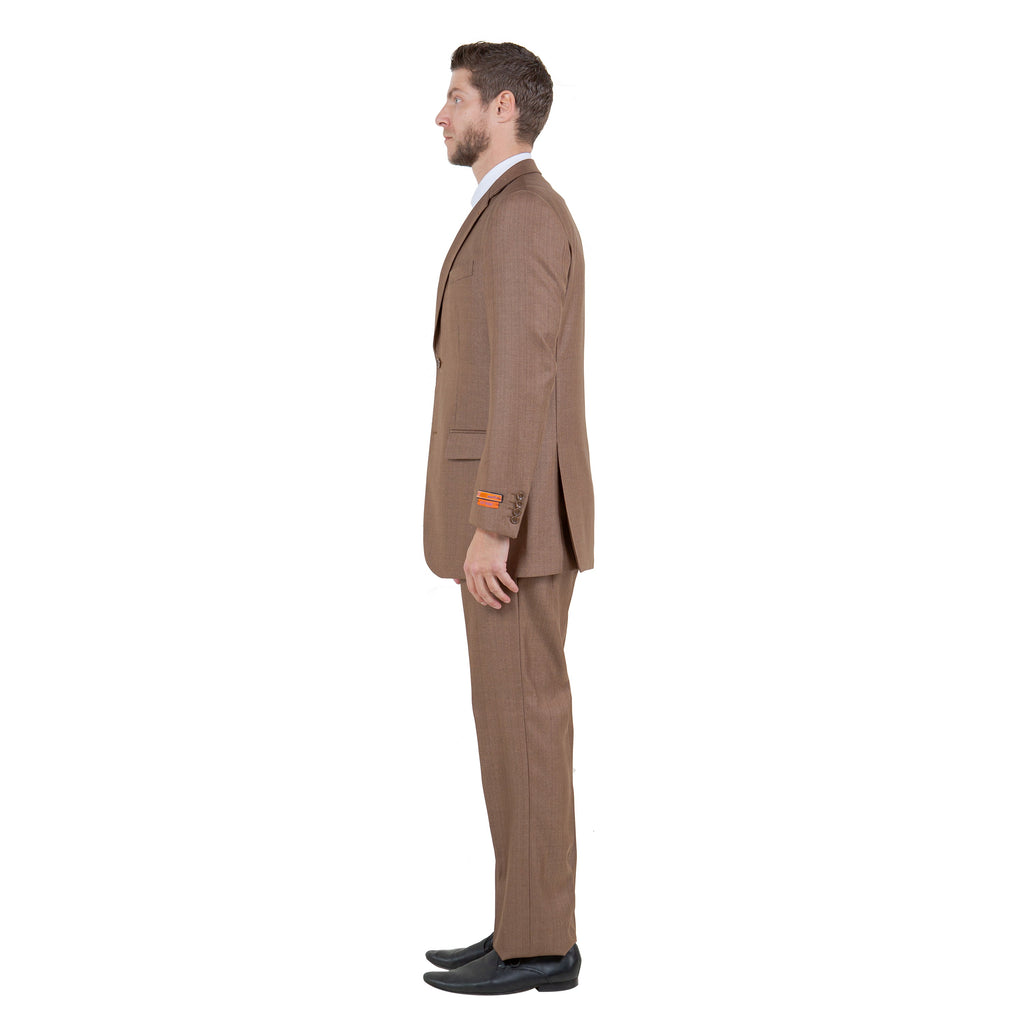 Gray Solid Shiny Sharkskin 3-PC Regular Modern Fit Suits
