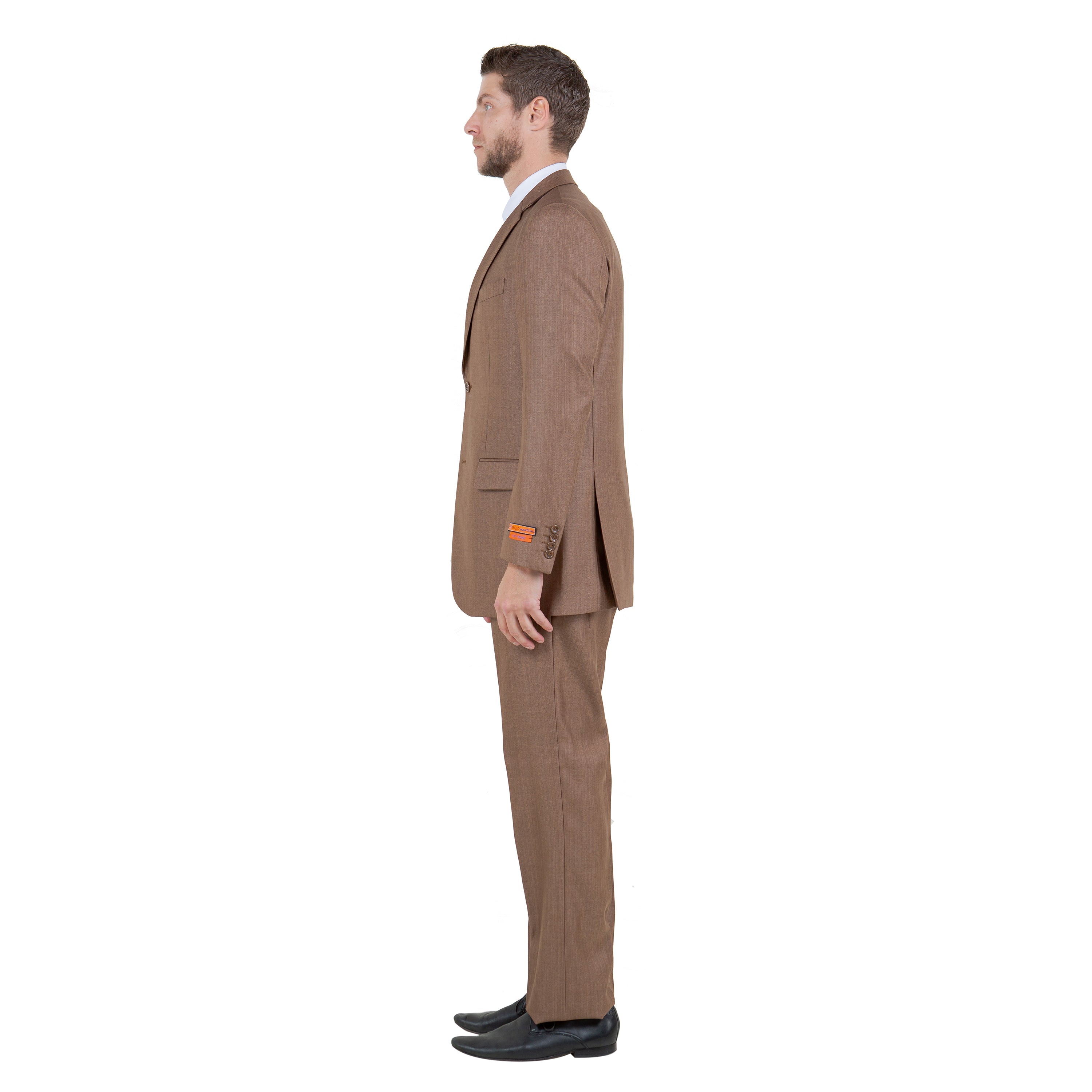 Gray Solid Shiny Sharkskin 3-PC Regular Modern Fit Suits
