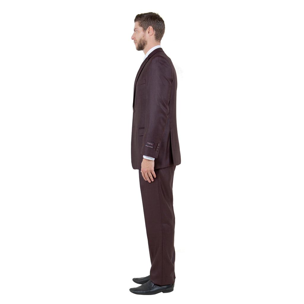 Gray Solid Shiny Sharkskin 3-PC Regular Modern Fit Suits