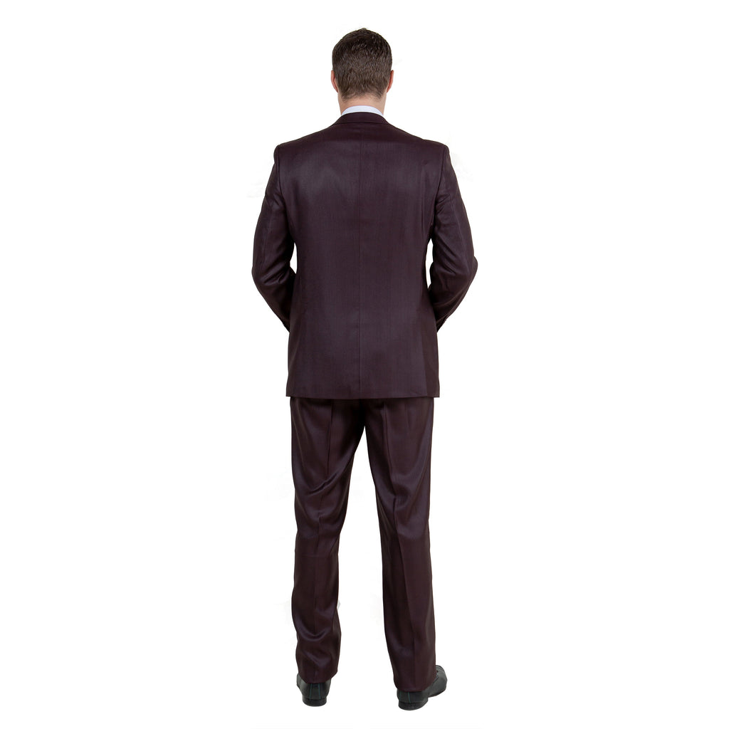 Gray Solid Shiny Sharkskin 3-PC Regular Modern Fit Suits