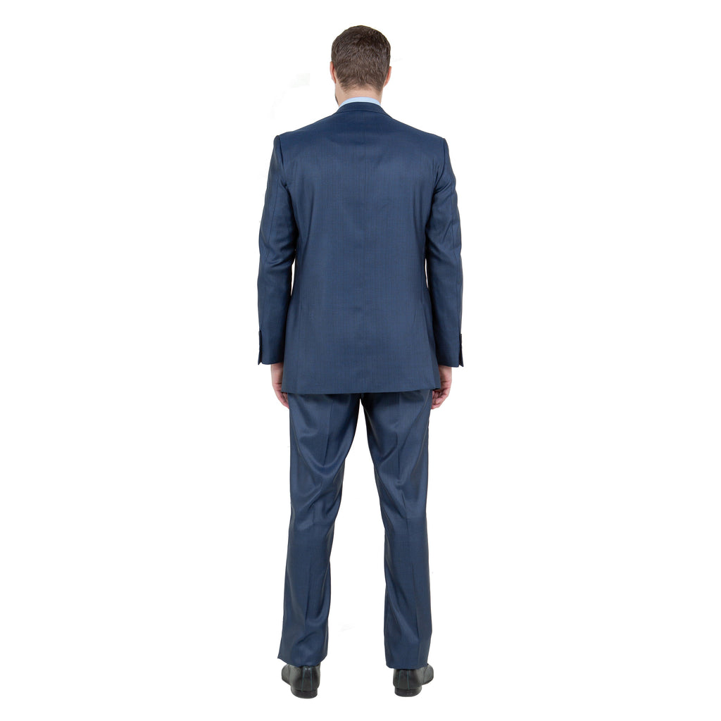 Gray Solid Shiny Sharkskin 3-PC Regular Modern Fit Suits