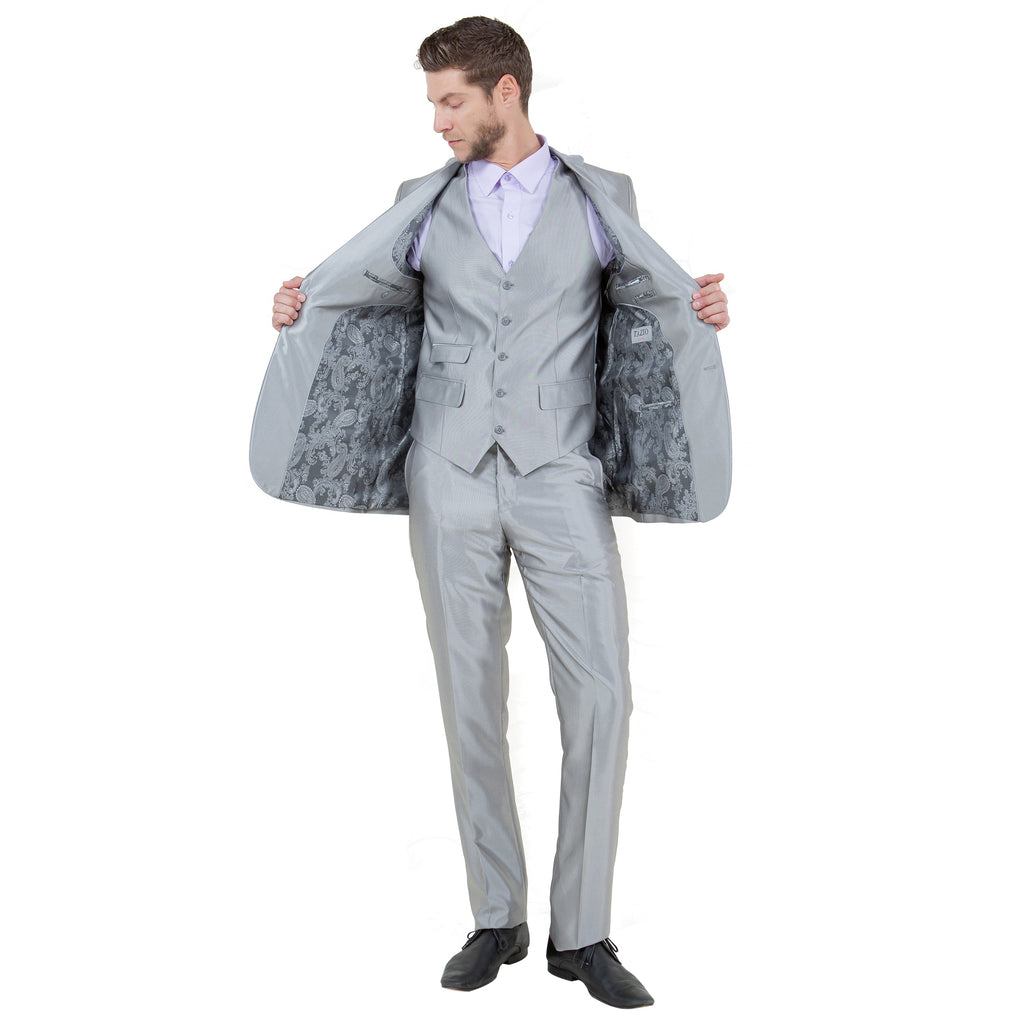 Men's Sharskin Slim-Fit 3-Piece Suit