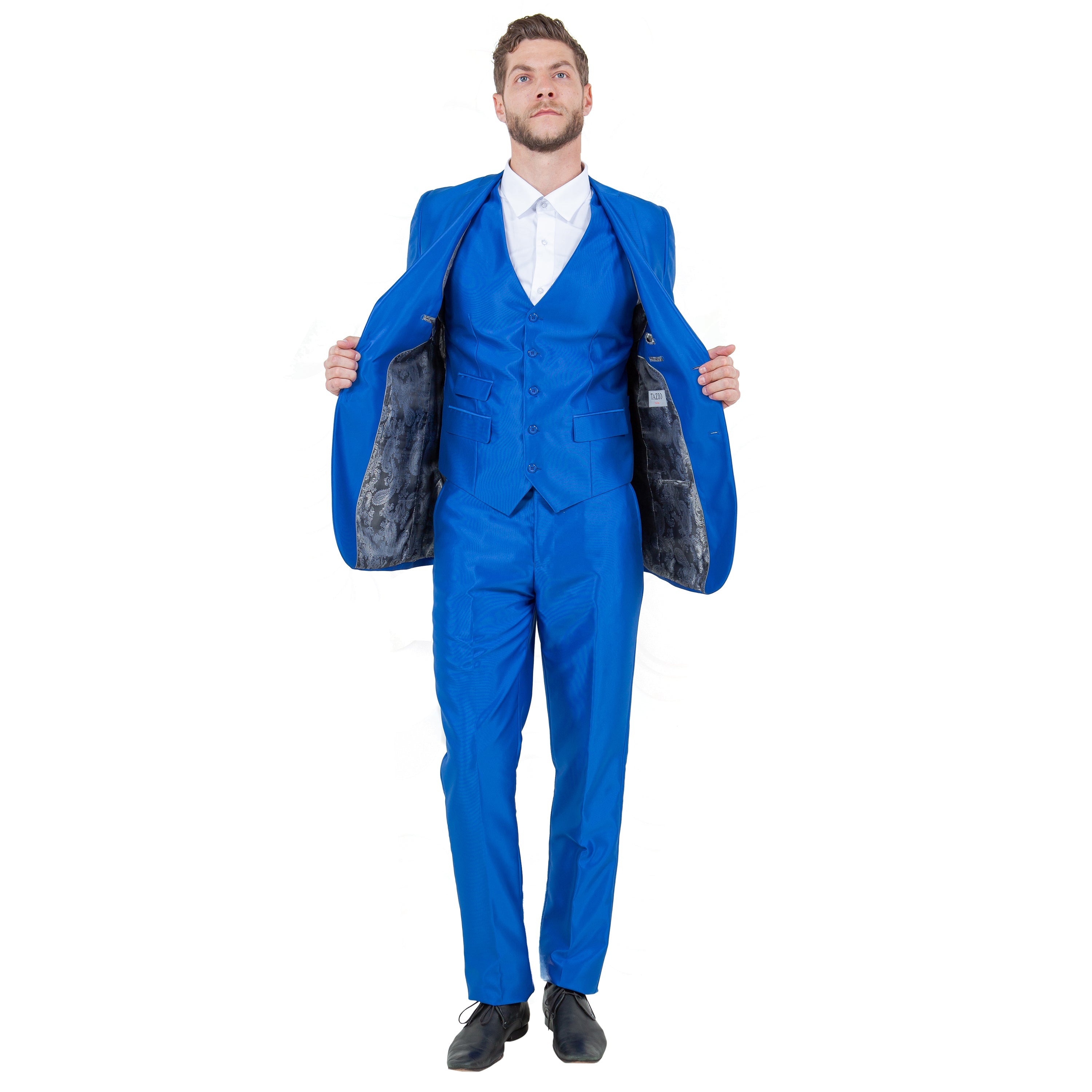 Men's Sharskin Slim-Fit 3-Piece Suit