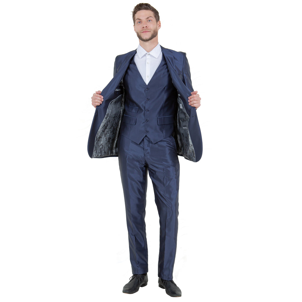 Men's Sharskin Slim-Fit 3-Piece Suit