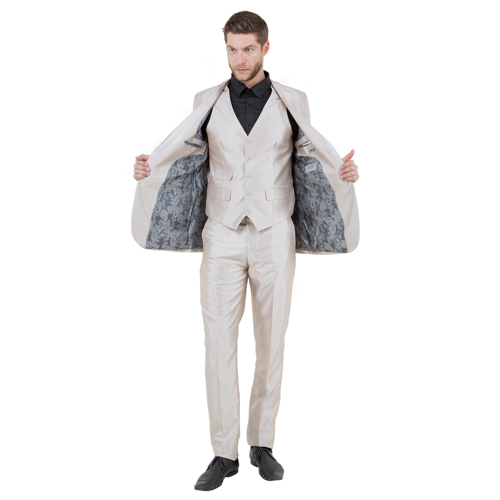 Men's Sharskin Slim-Fit 3-Piece Suit