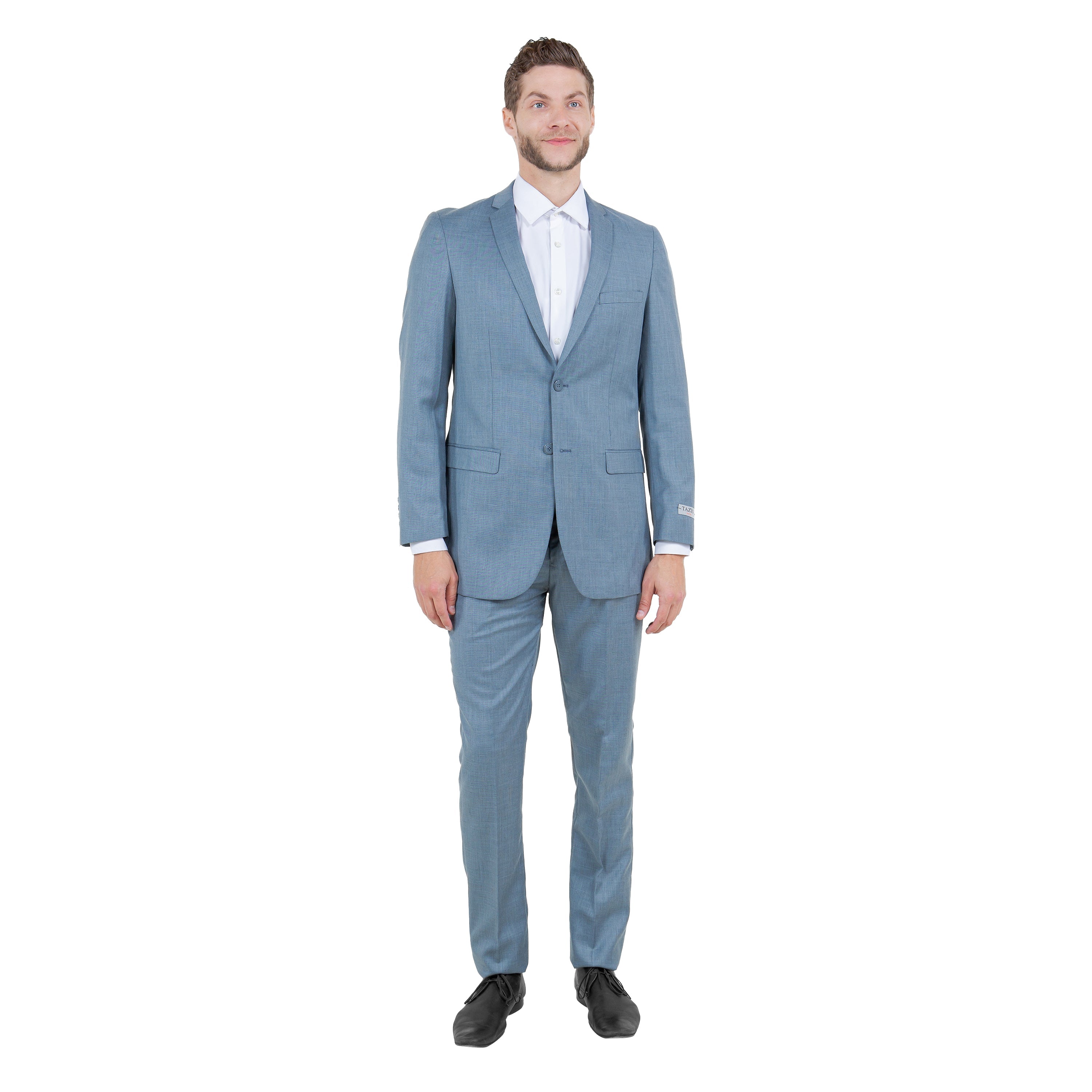 Mid. Navy Solid 2-PC Slim Fit Performance Stretch Suits