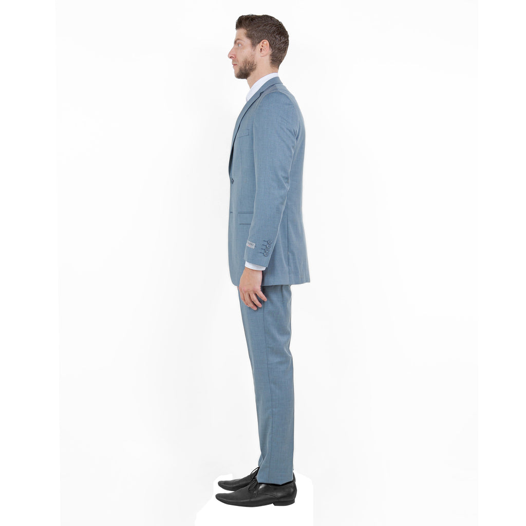 Mid. Navy Solid 2-PC Slim Fit Performance Stretch Suits