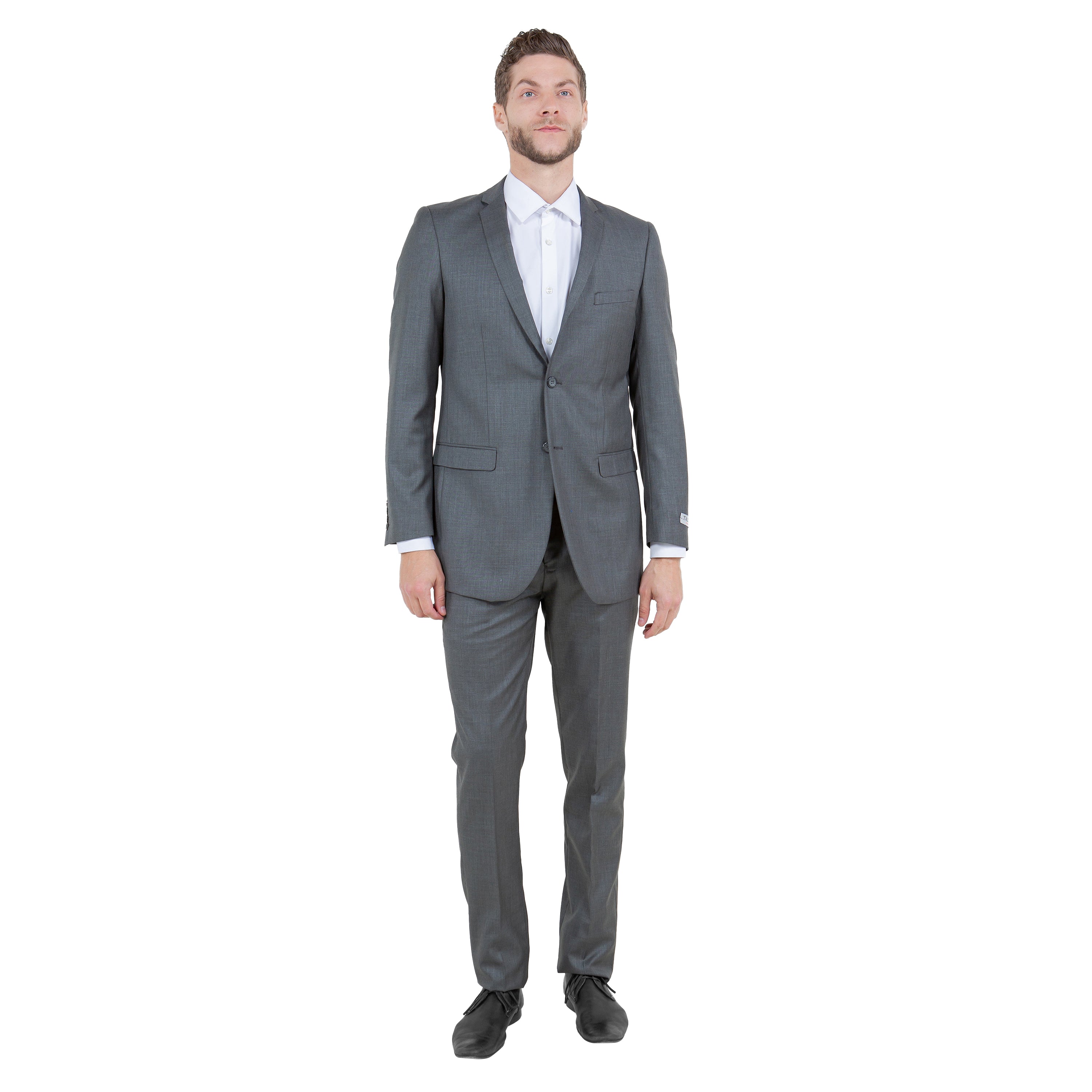 Mid. Navy Solid 2-PC Slim Fit Performance Stretch Suits