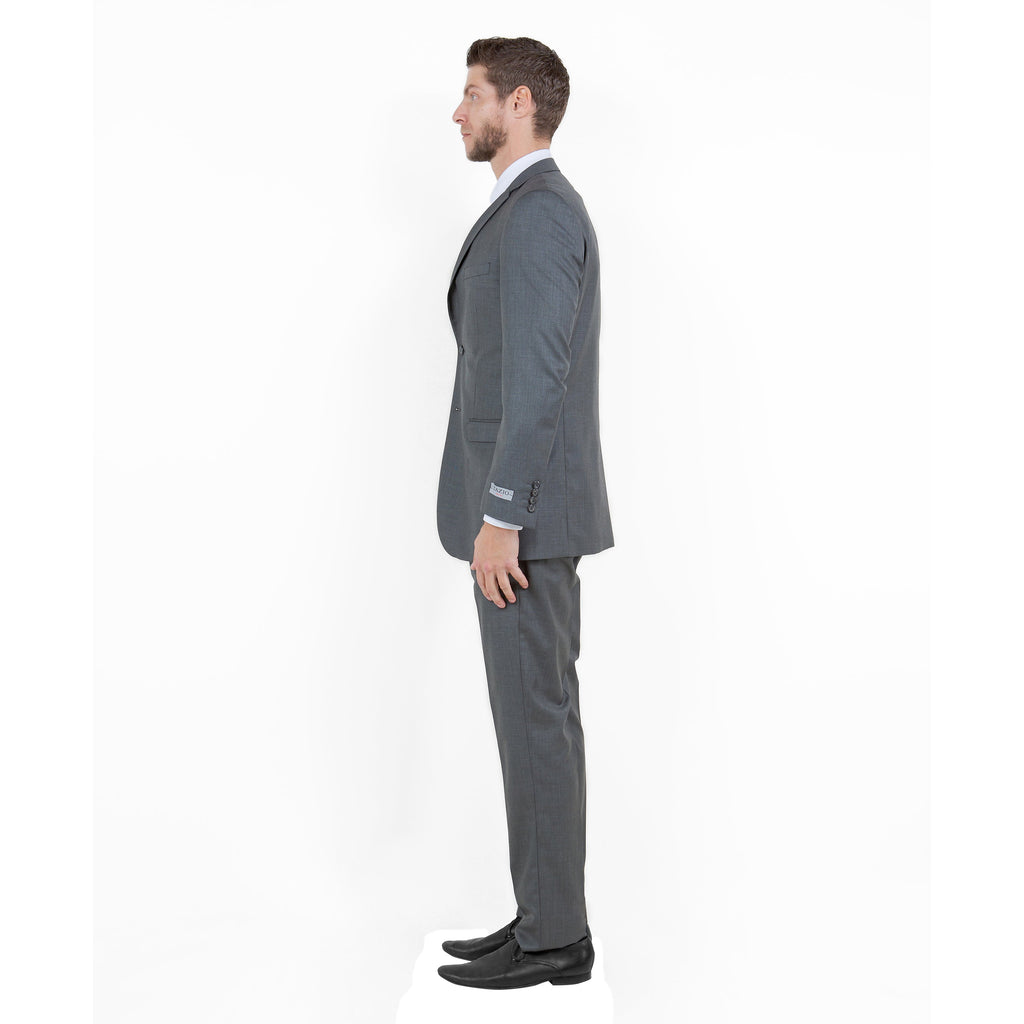 Mid. Navy Solid 2-PC Slim Fit Performance Stretch Suits