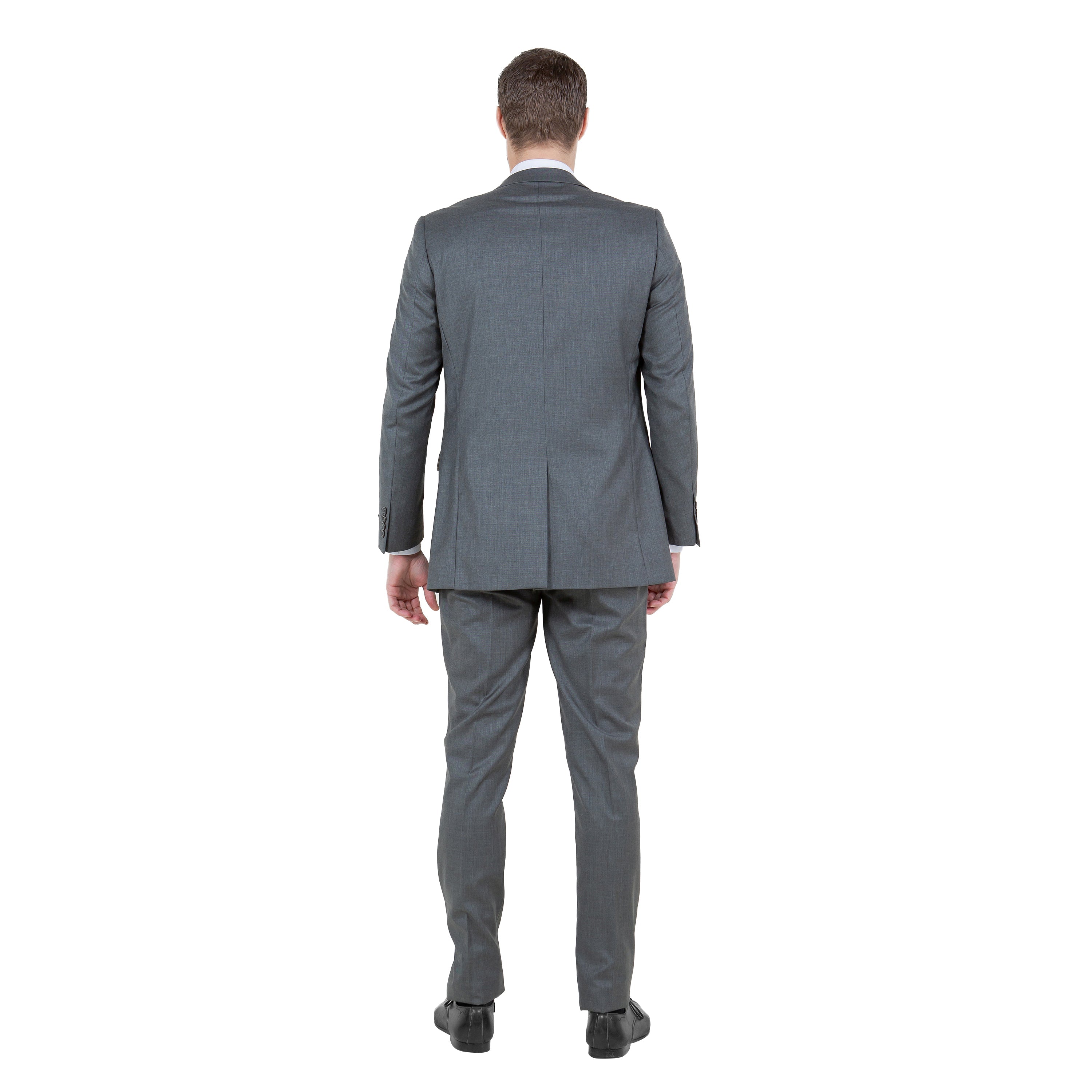 Mid. Navy Solid 2-PC Slim Fit Performance Stretch Suits