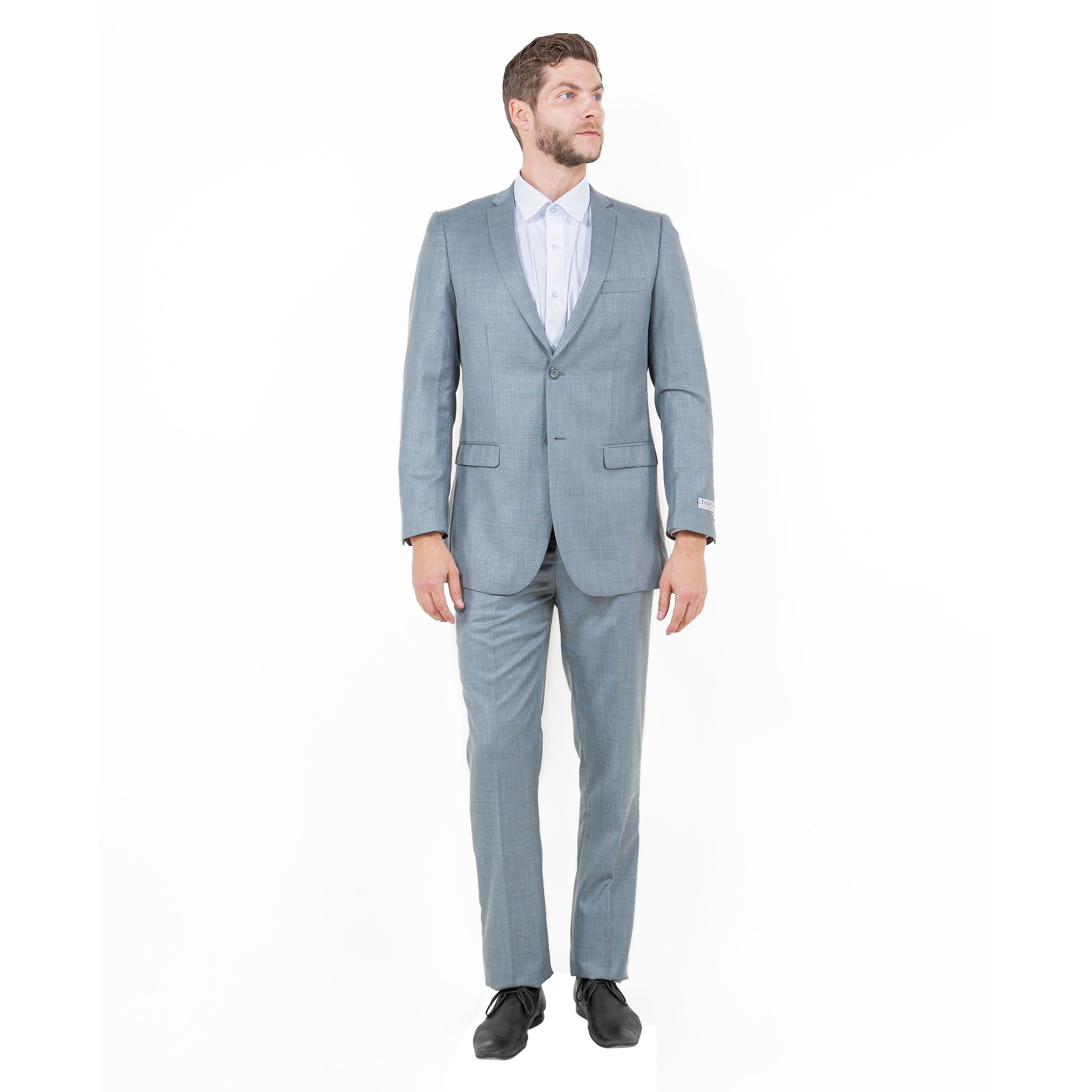 Mid. Navy Solid 2-PC Slim Fit Performance Stretch Suits