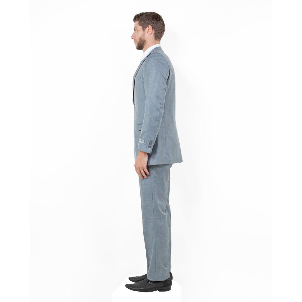 Mid. Navy Solid 2-PC Slim Fit Performance Stretch Suits