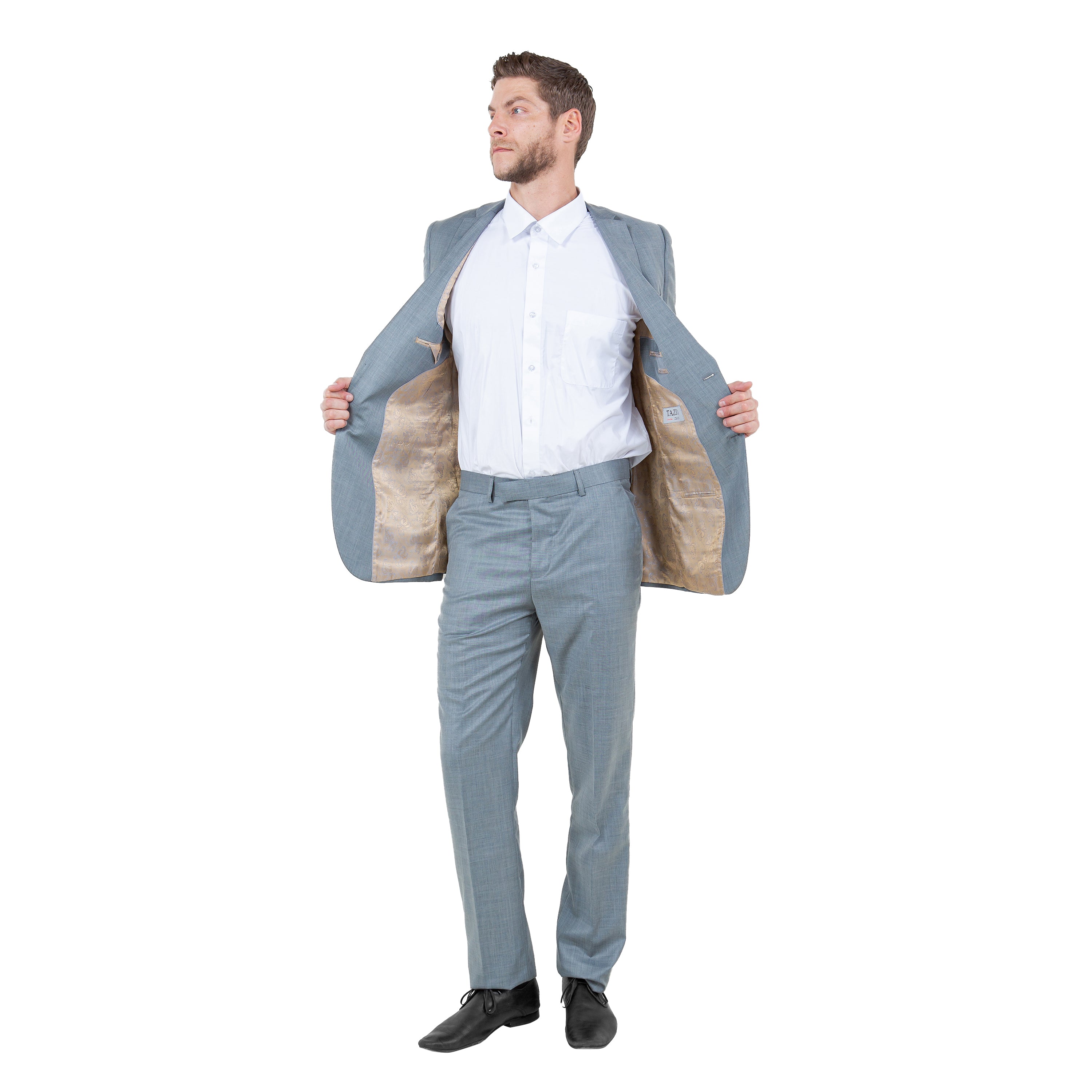 Mid. Navy Solid 2-PC Slim Fit Performance Stretch Suits