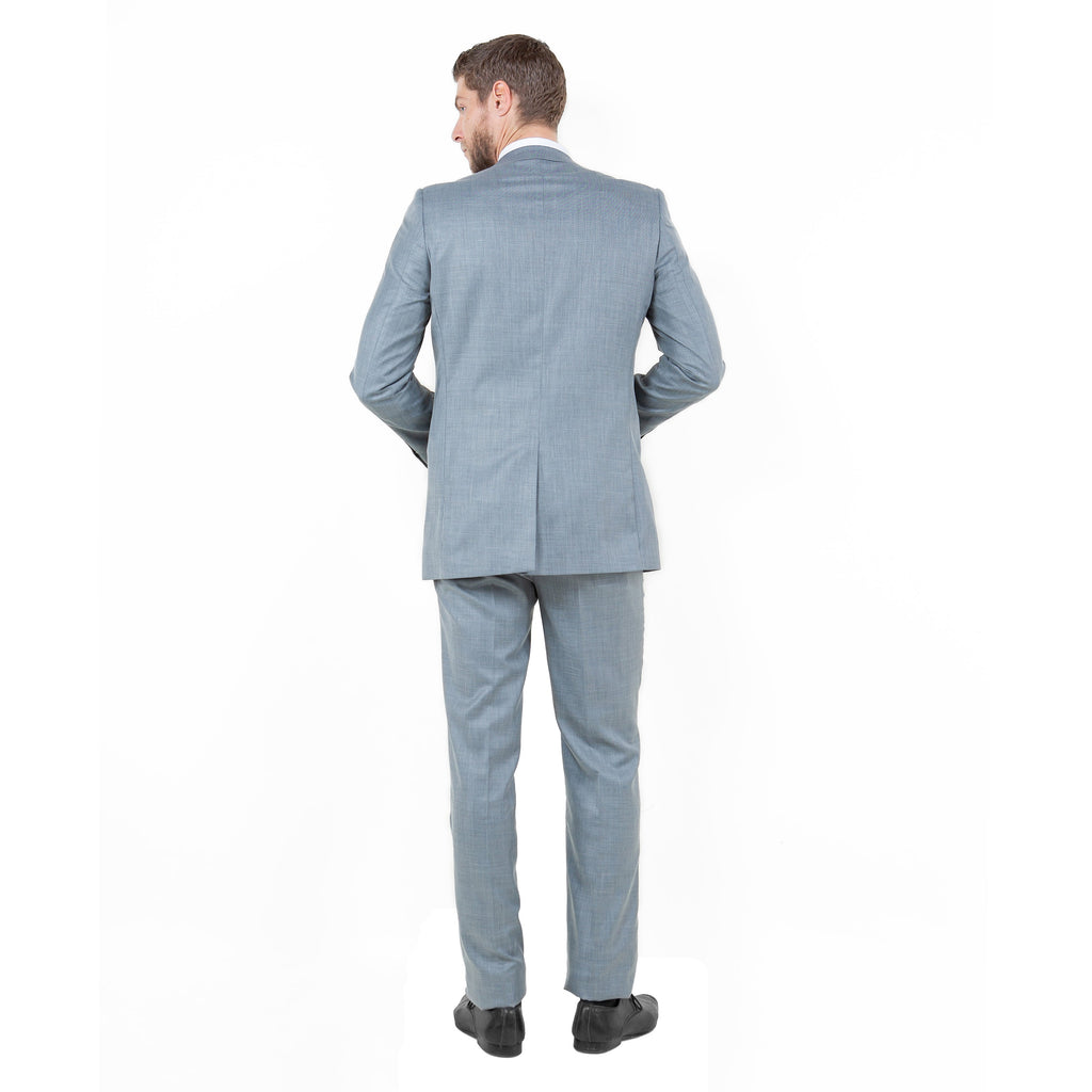 Mid. Navy Solid 2-PC Slim Fit Performance Stretch Suits