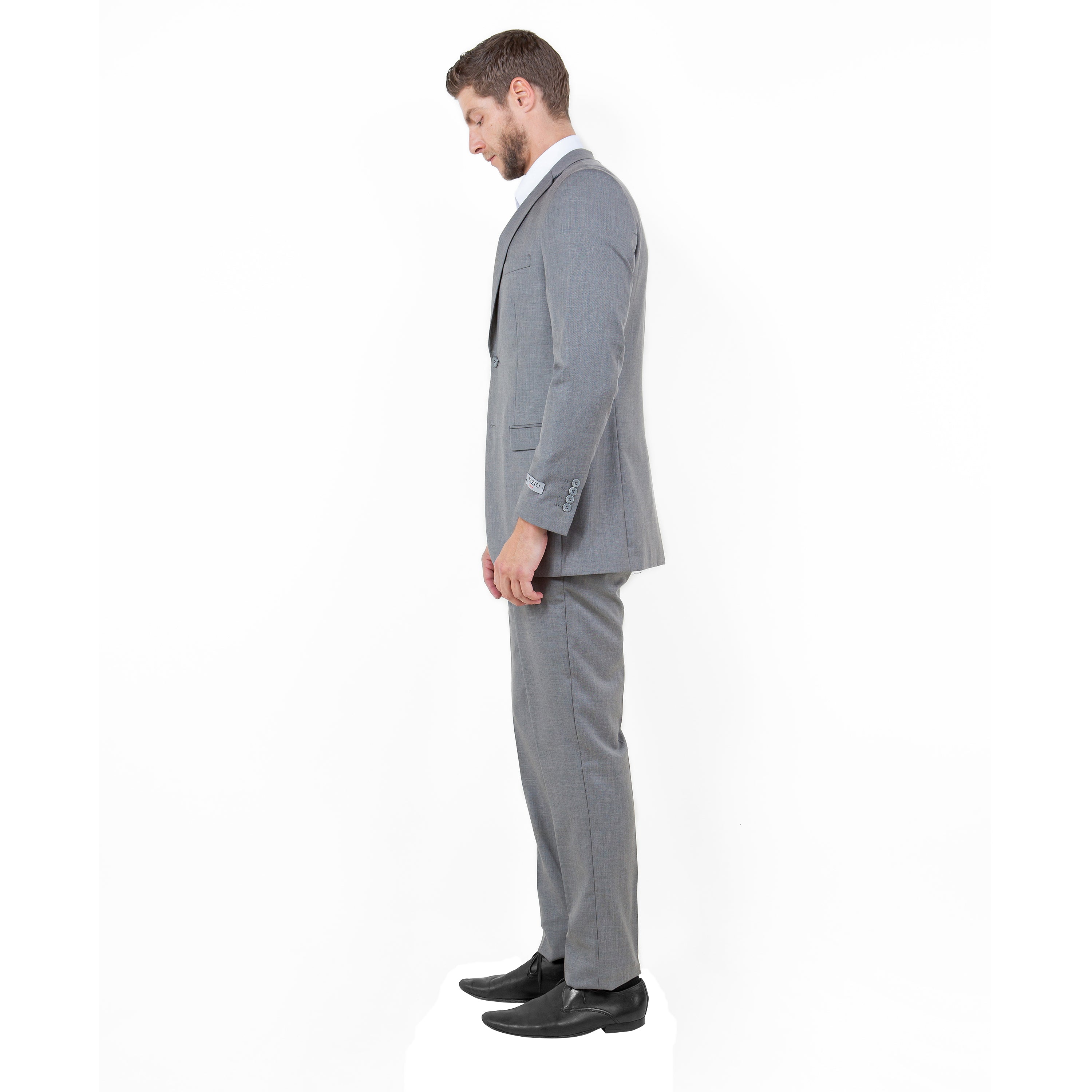 Mid. Navy Solid 2-PC Slim Fit Performance Stretch Suits