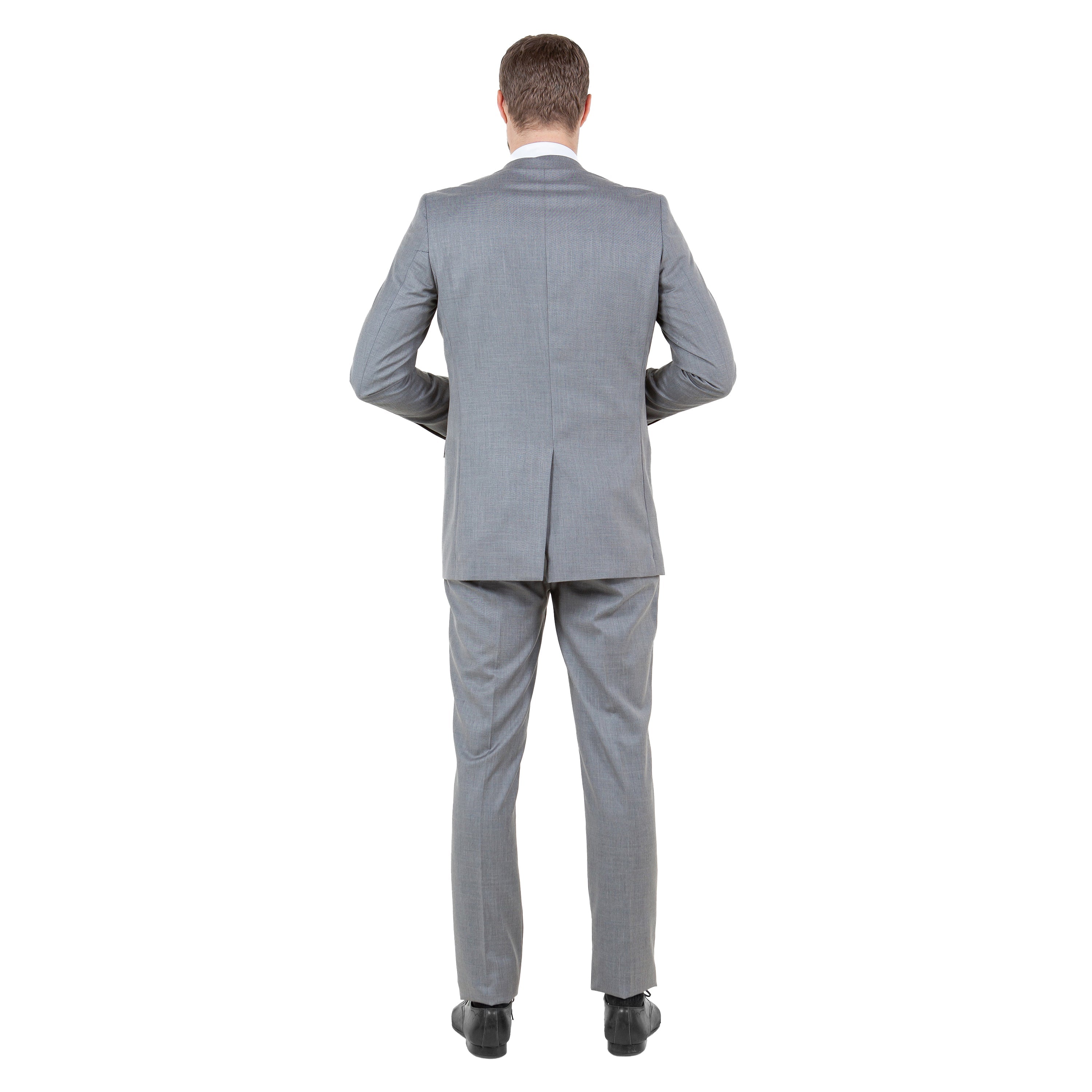Mid. Navy Solid 2-PC Slim Fit Performance Stretch Suits