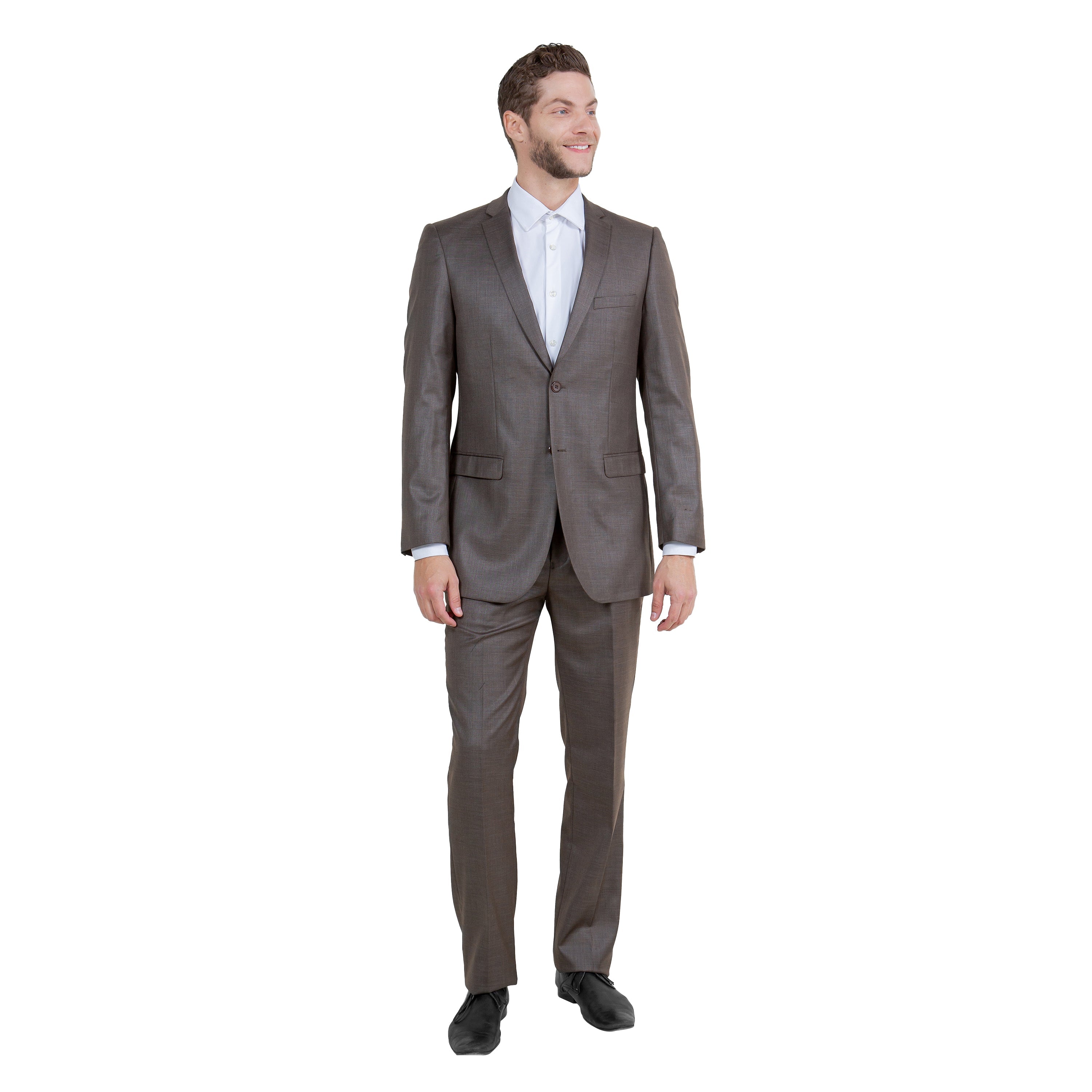 Mid. Navy Solid 2-PC Slim Fit Performance Stretch Suits