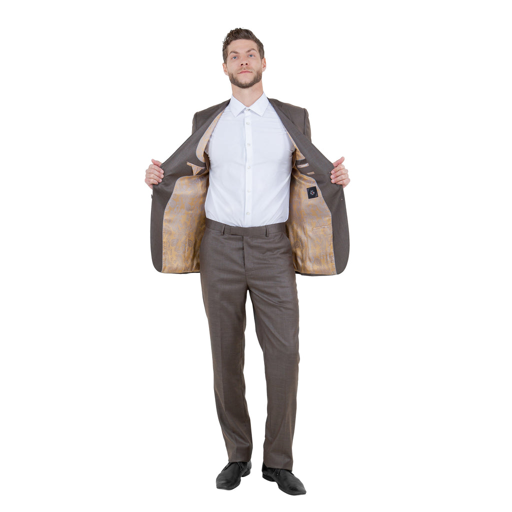 Mid. Navy Solid 2-PC Slim Fit Performance Stretch Suits