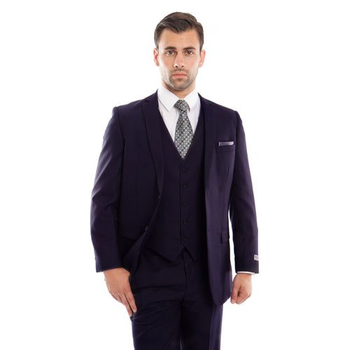 Black 3-PC Slim Fit Stretch Suits