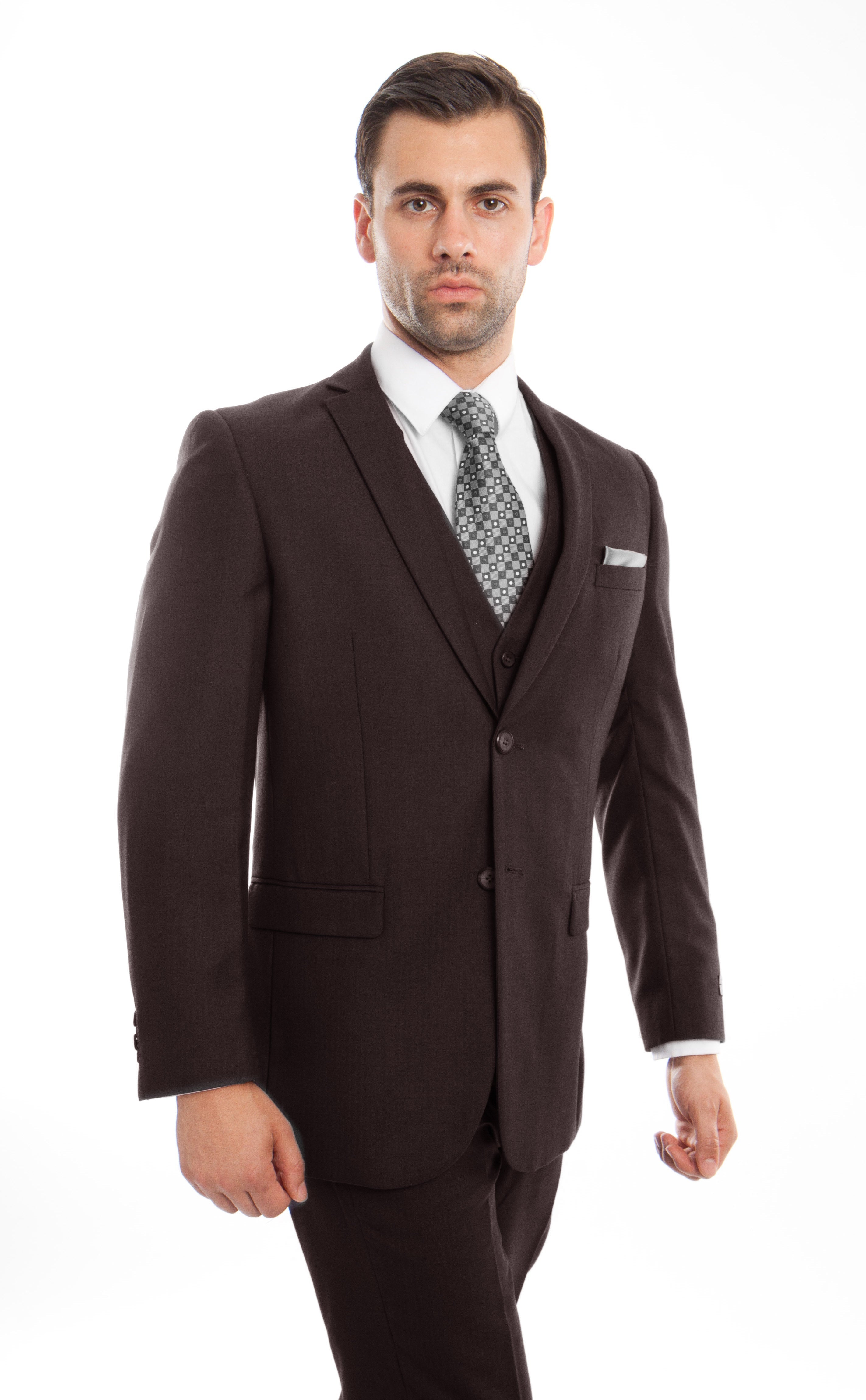 Black 3-PC Slim Fit Stretch Suits