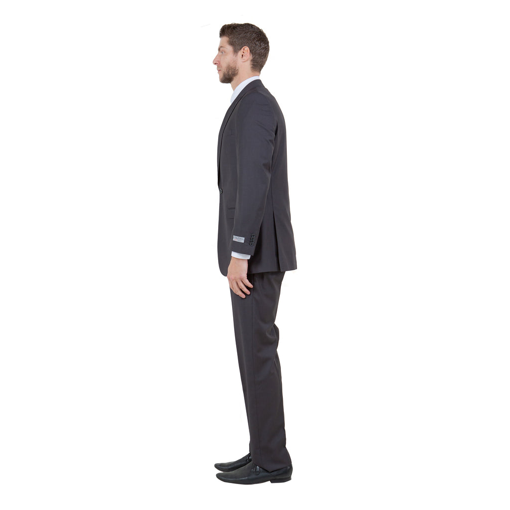 Black Solid 2-PC Slim Fit Performance Stretch Suits