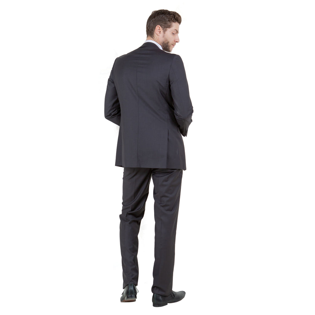Black Solid 2-PC Slim Fit Performance Stretch Suits
