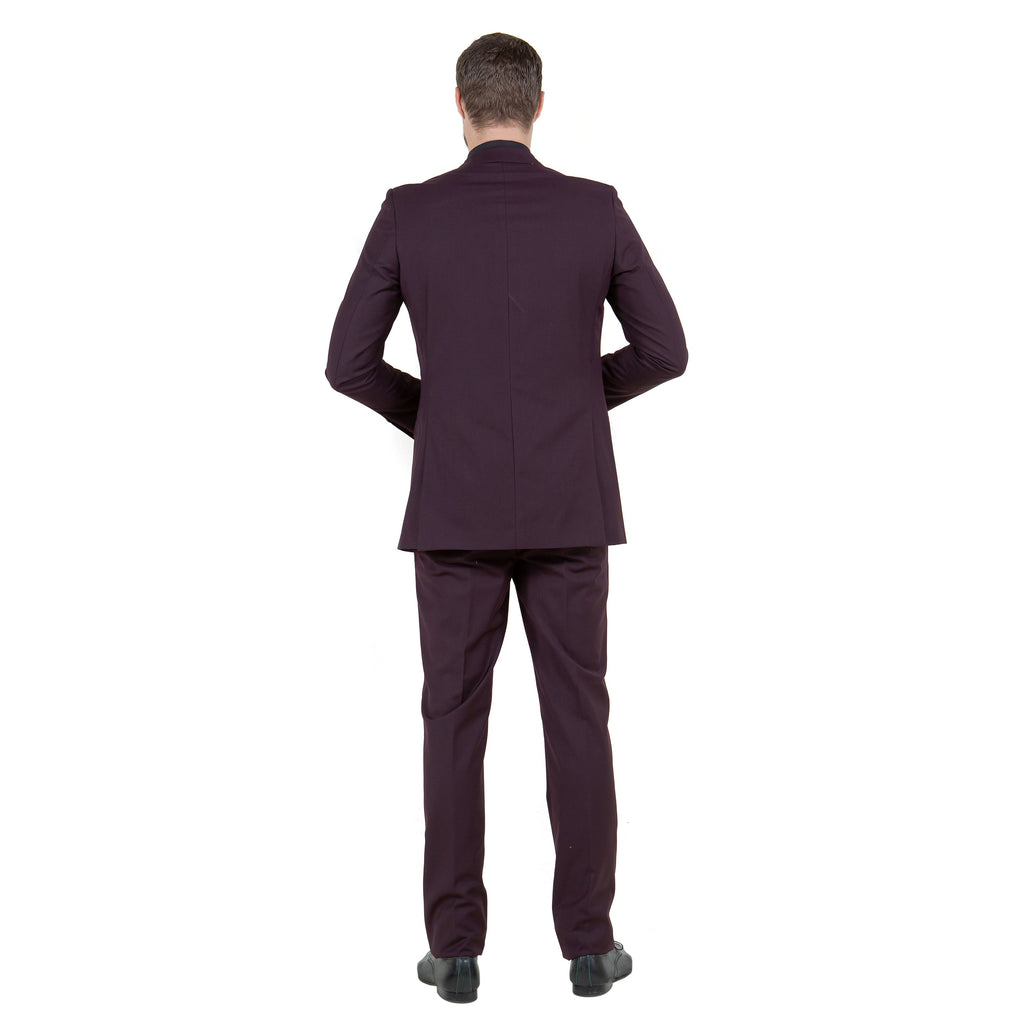Black Solid 2-PC Slim Fit Performance Stretch Suits