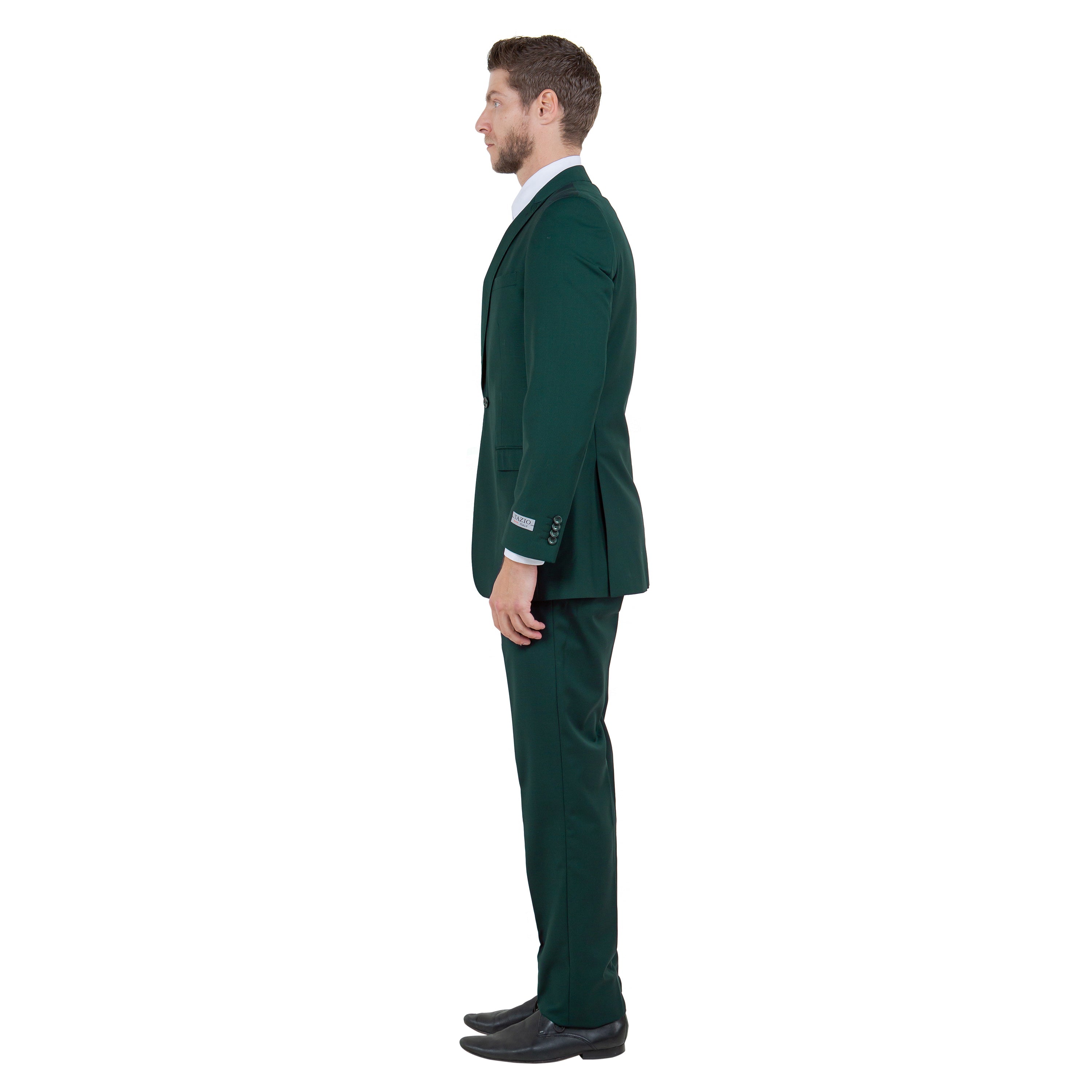 Black Solid 2-PC Slim Fit Performance Stretch Suits