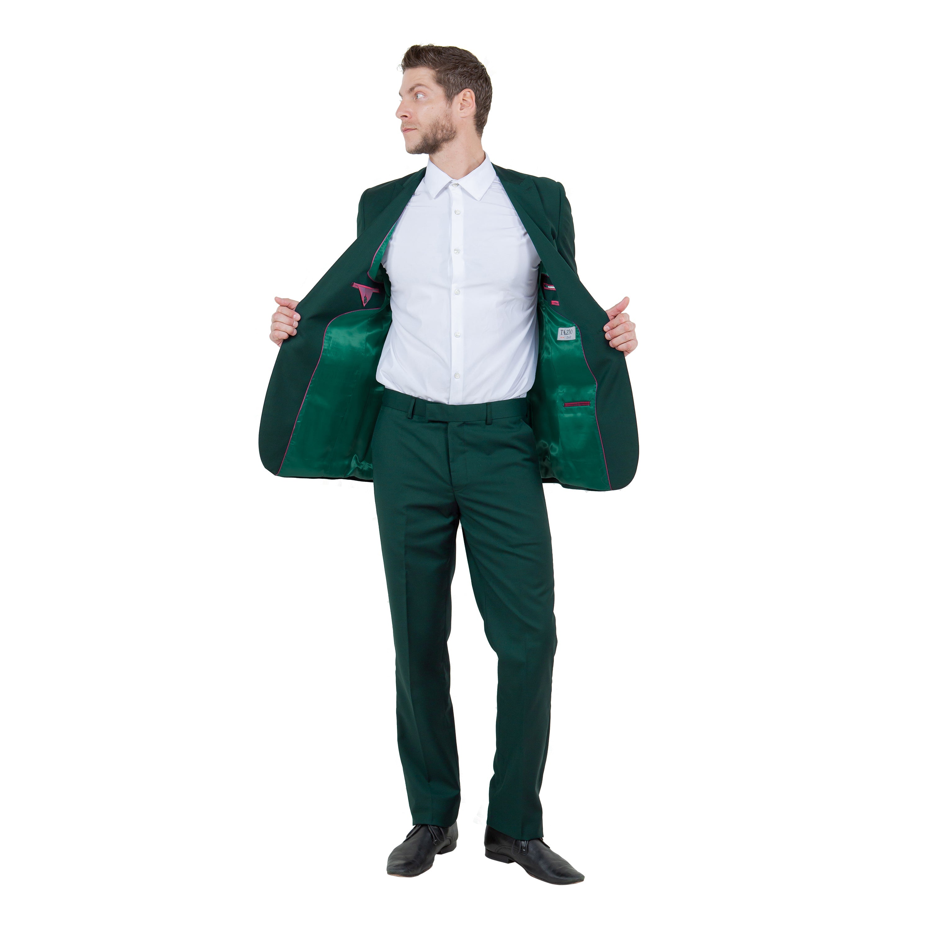 Black Solid 2-PC Slim Fit Performance Stretch Suits