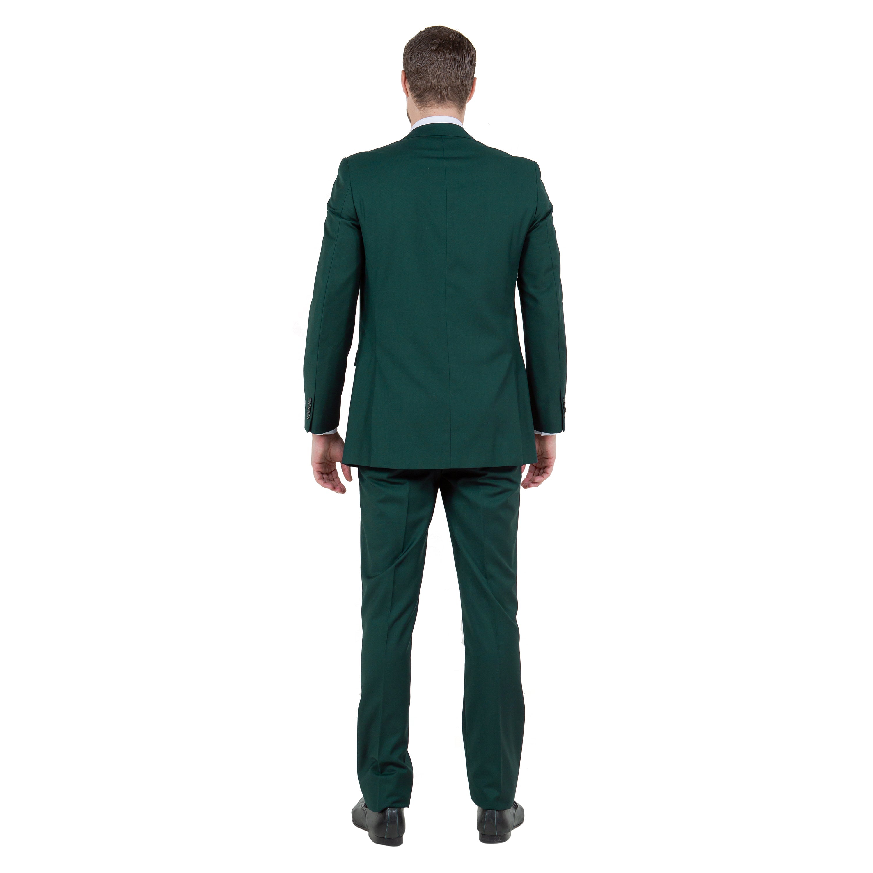 Black Solid 2-PC Slim Fit Performance Stretch Suits
