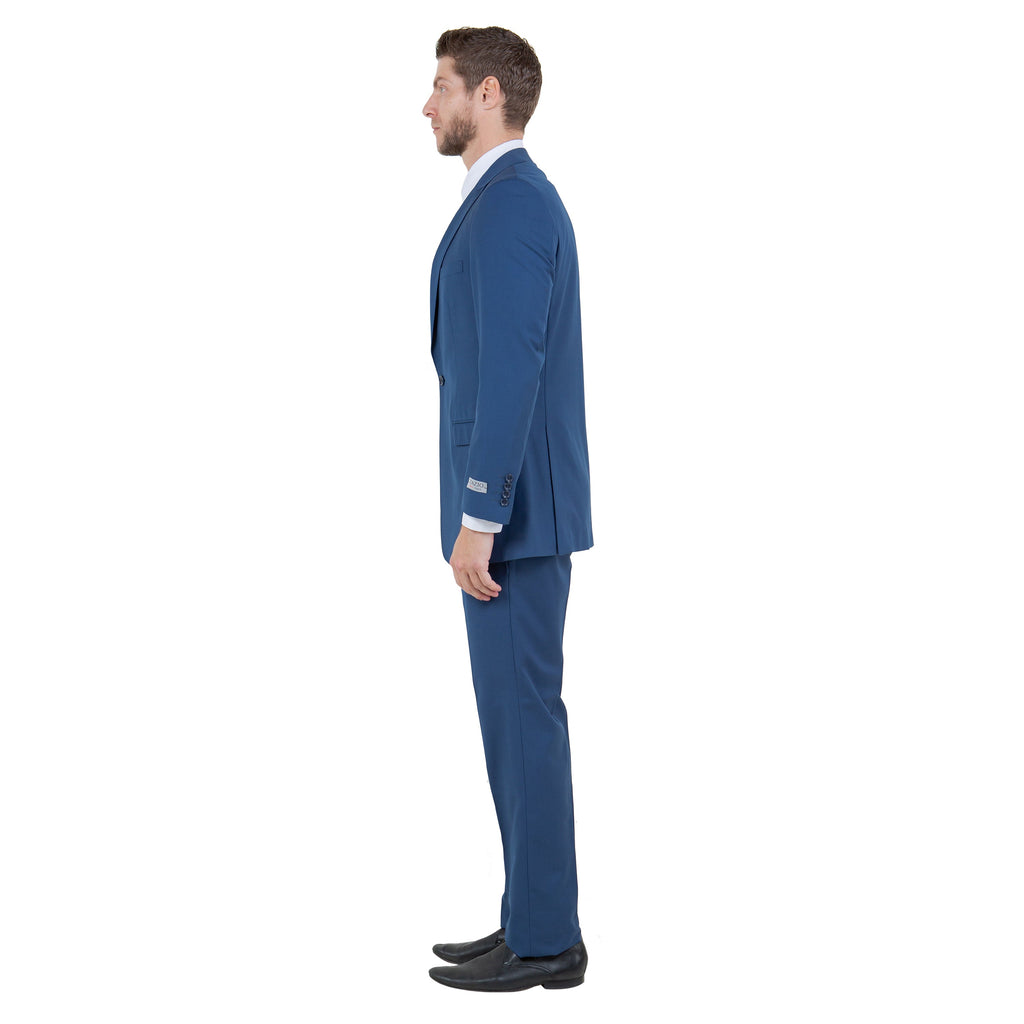 Black Solid 2-PC Slim Fit Performance Stretch Suits
