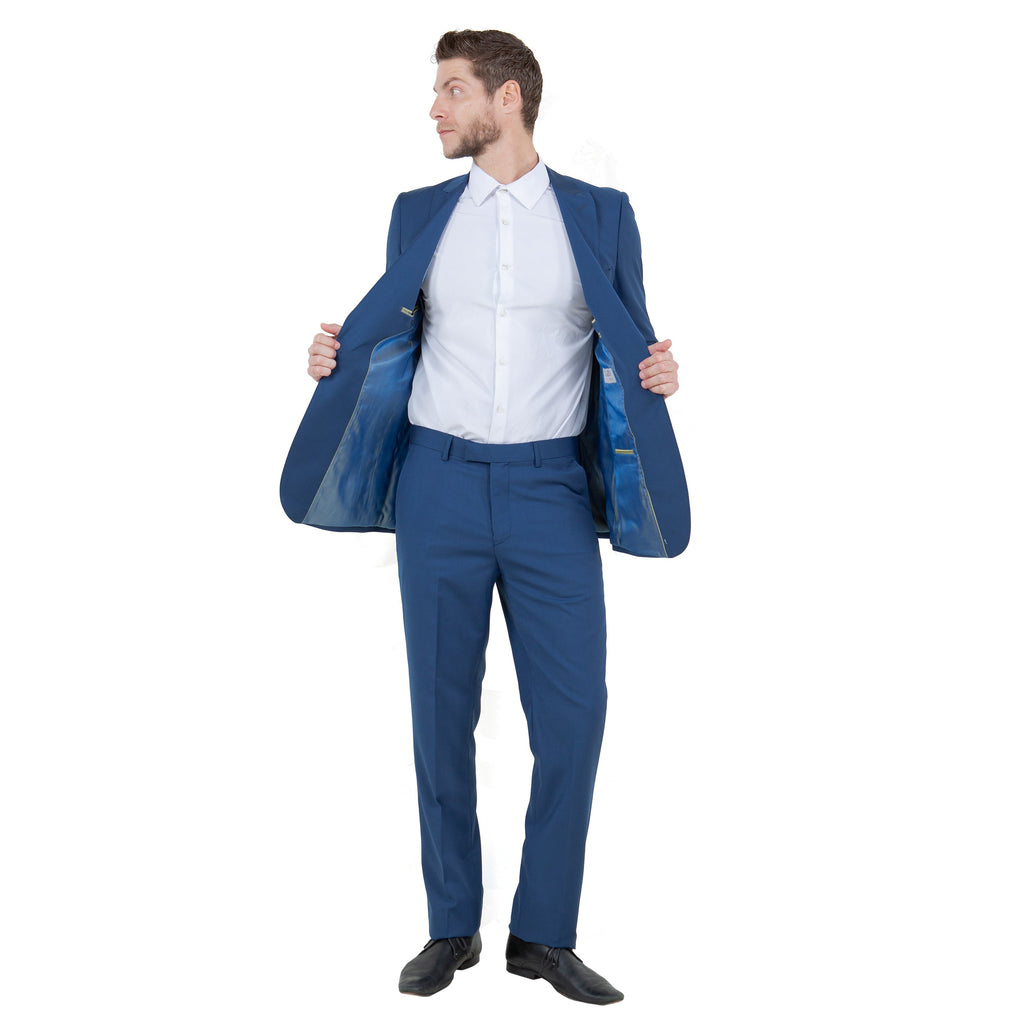 Black Solid 2-PC Slim Fit Performance Stretch Suits