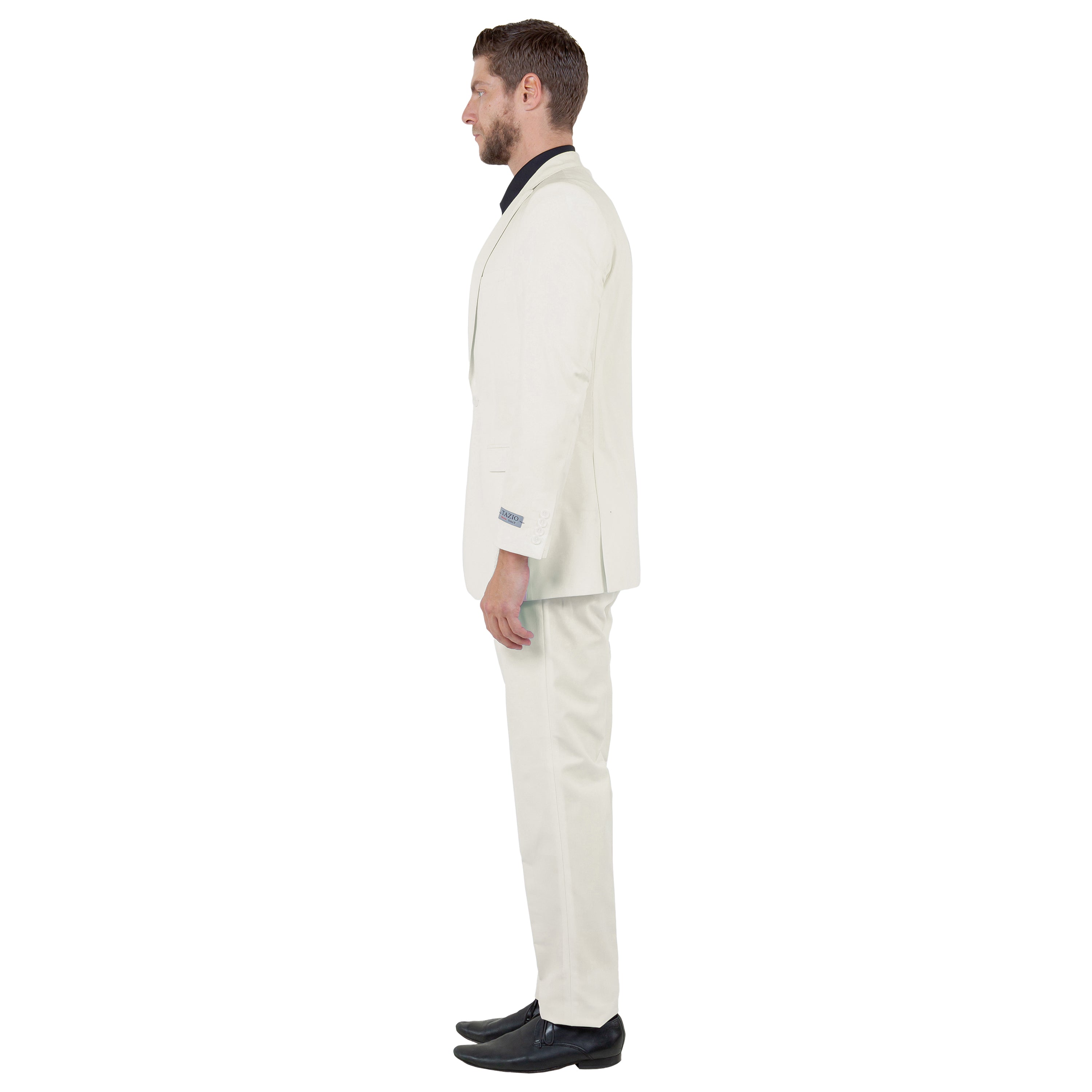 Black Solid 2-PC Slim Fit Performance Stretch Suits