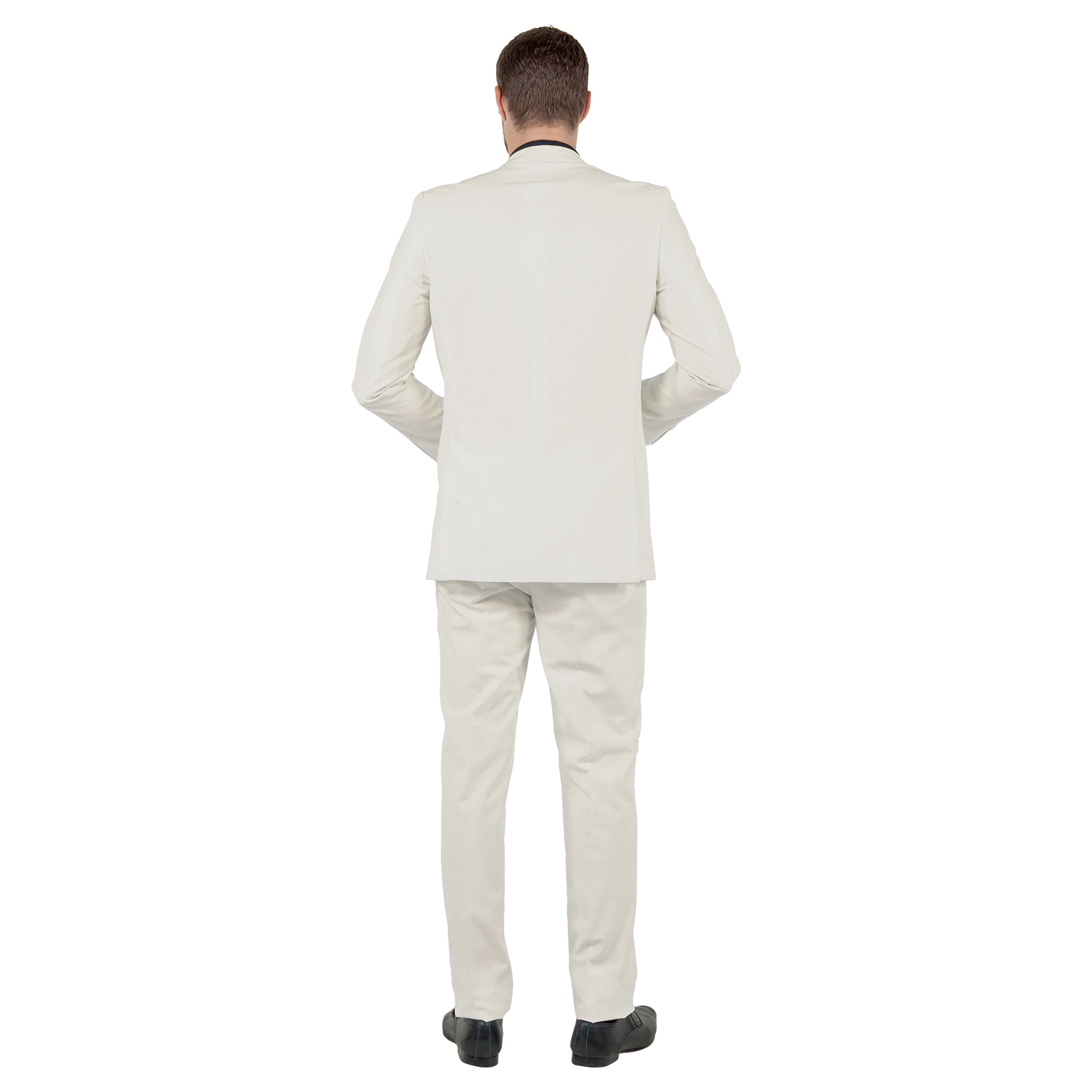 Black Solid 2-PC Slim Fit Performance Stretch Suits