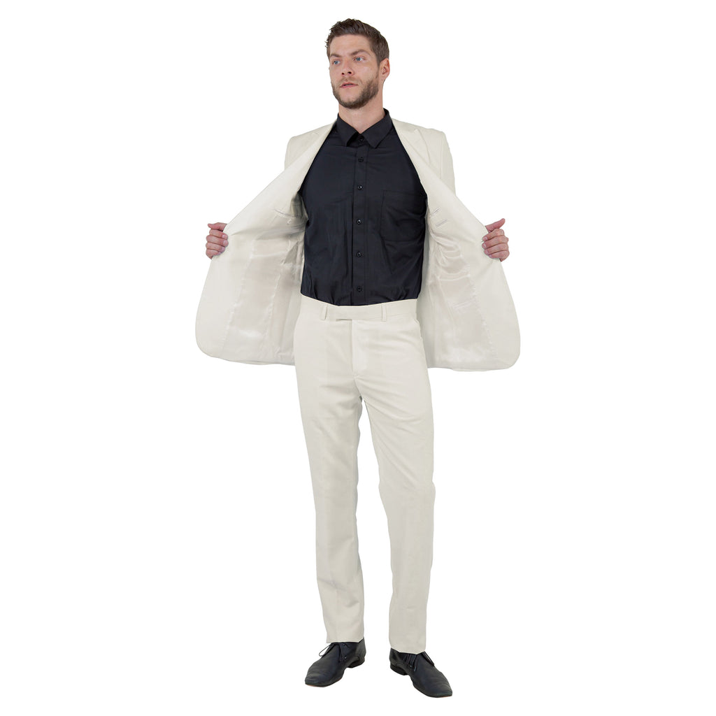 Black Solid 2-PC Slim Fit Performance Stretch Suits