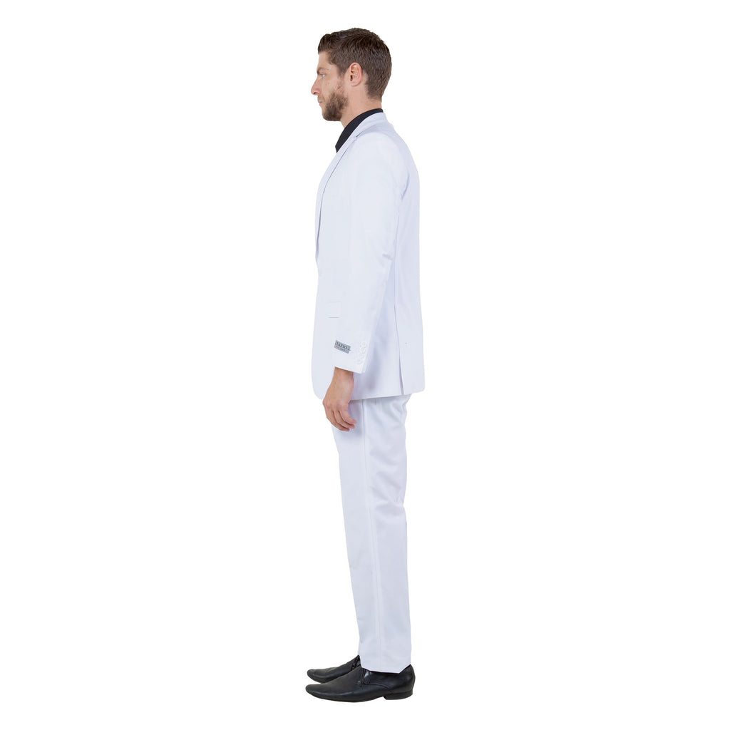 Black Solid 2-PC Slim Fit Performance Stretch Suits