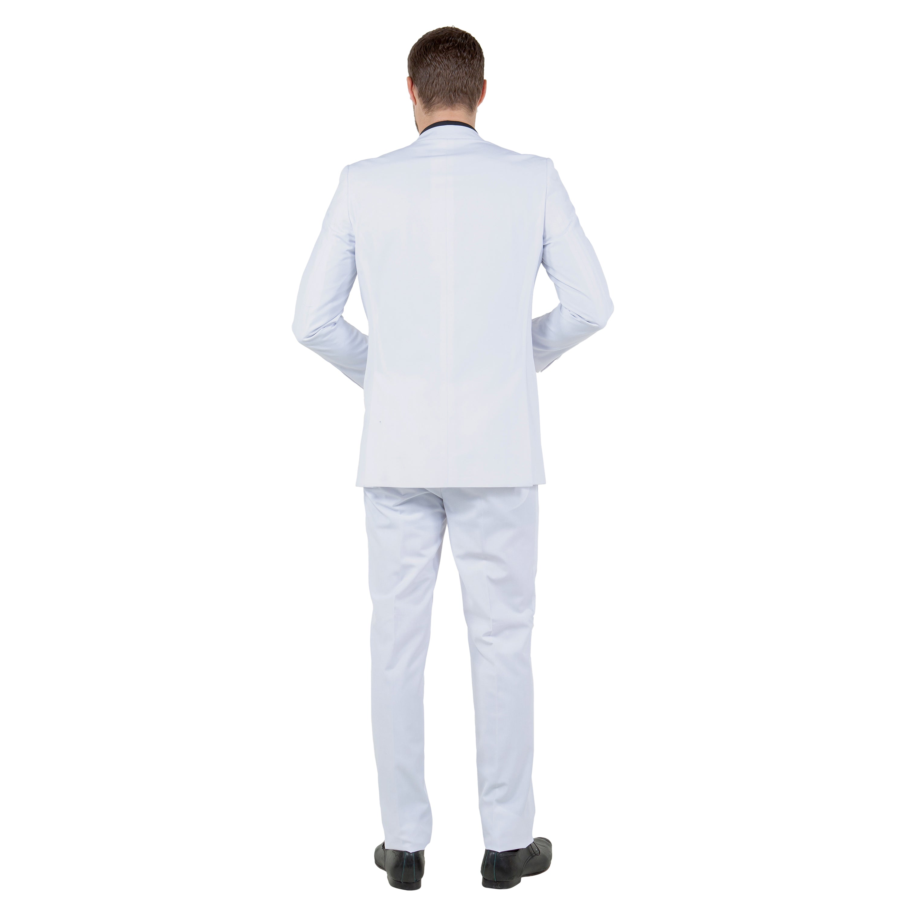 Black Solid 2-PC Slim Fit Performance Stretch Suits