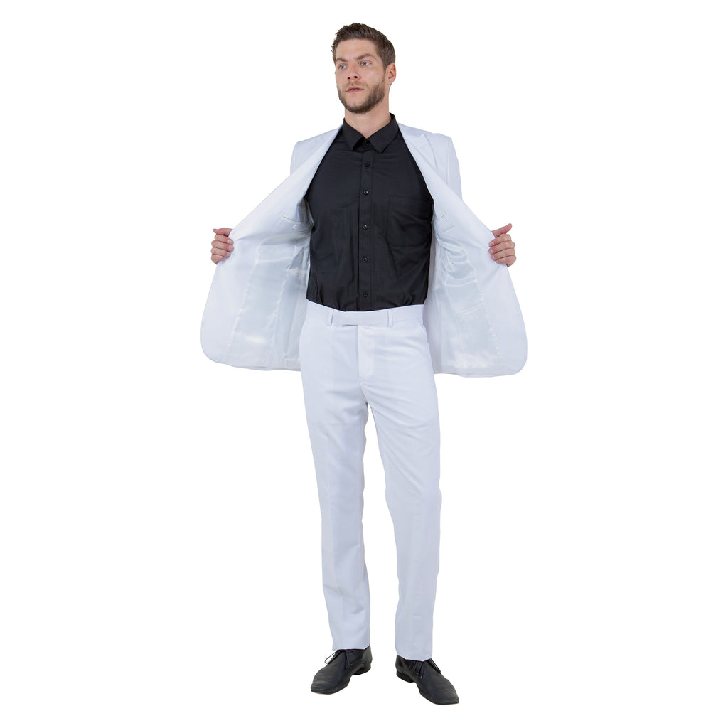 Black Solid 2-PC Slim Fit Performance Stretch Suits