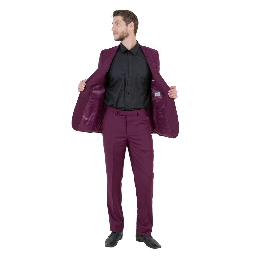 Black Solid 2-PC Slim Fit Performance Stretch Suits