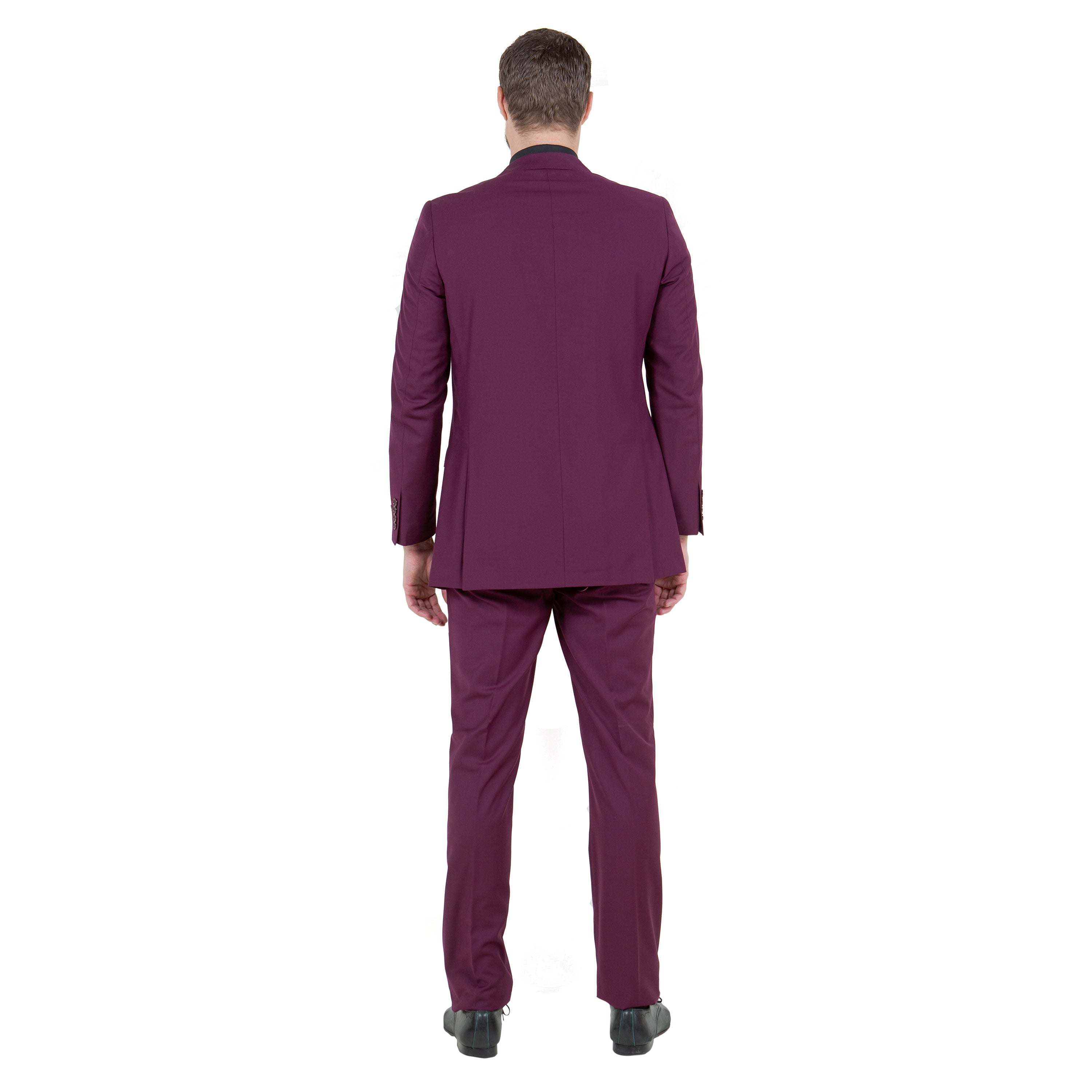 Black Solid 2-PC Slim Fit Performance Stretch Suits