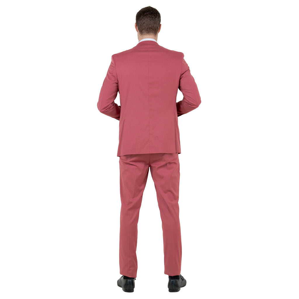 Black Men's Ultra Slim-Fit 3pc Suit w/ Expandable Waistband